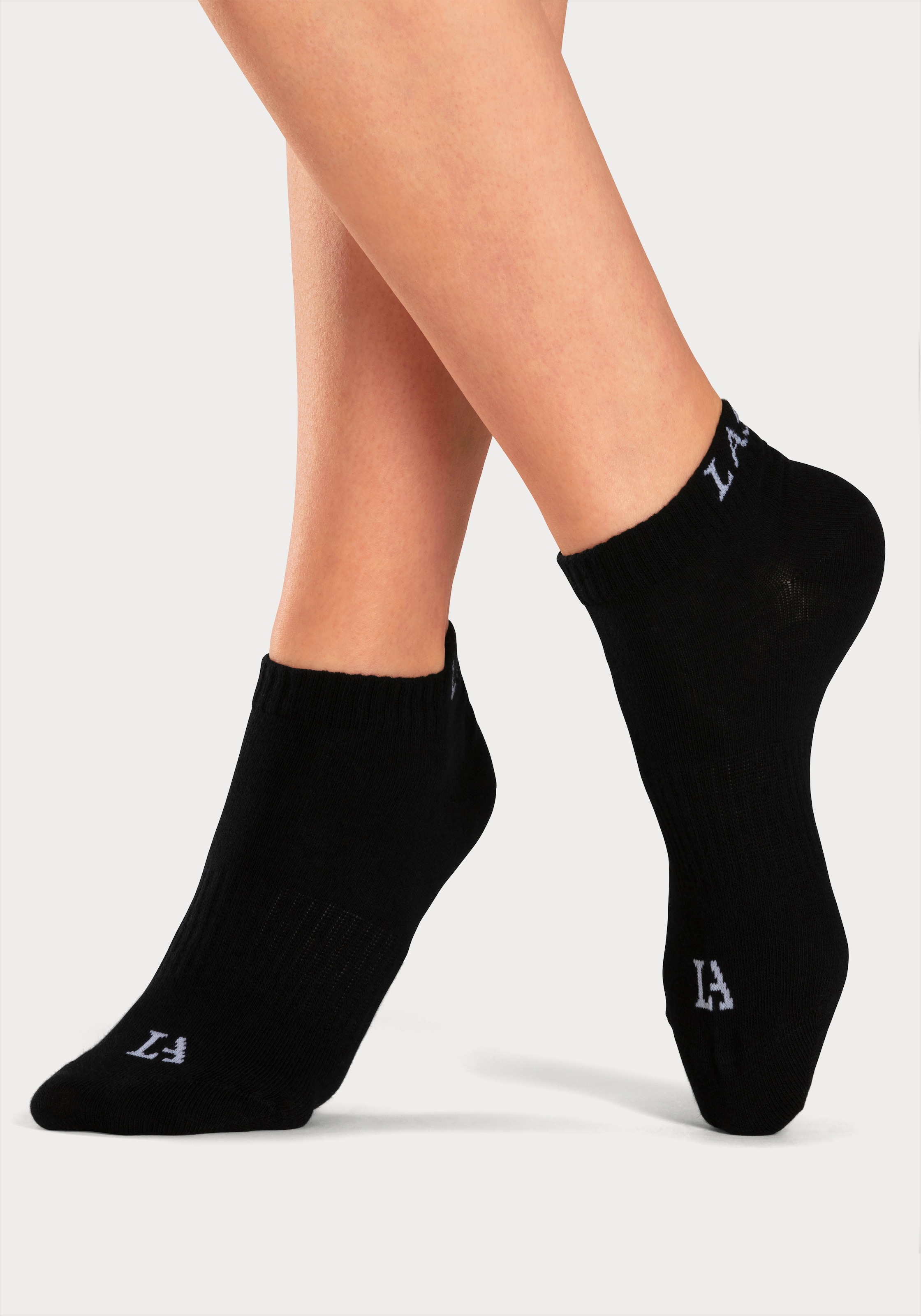 LASCANA ACTIVE Sneakersocken, (Packung, 6 Paar), mit eingestricktem Marken Logo