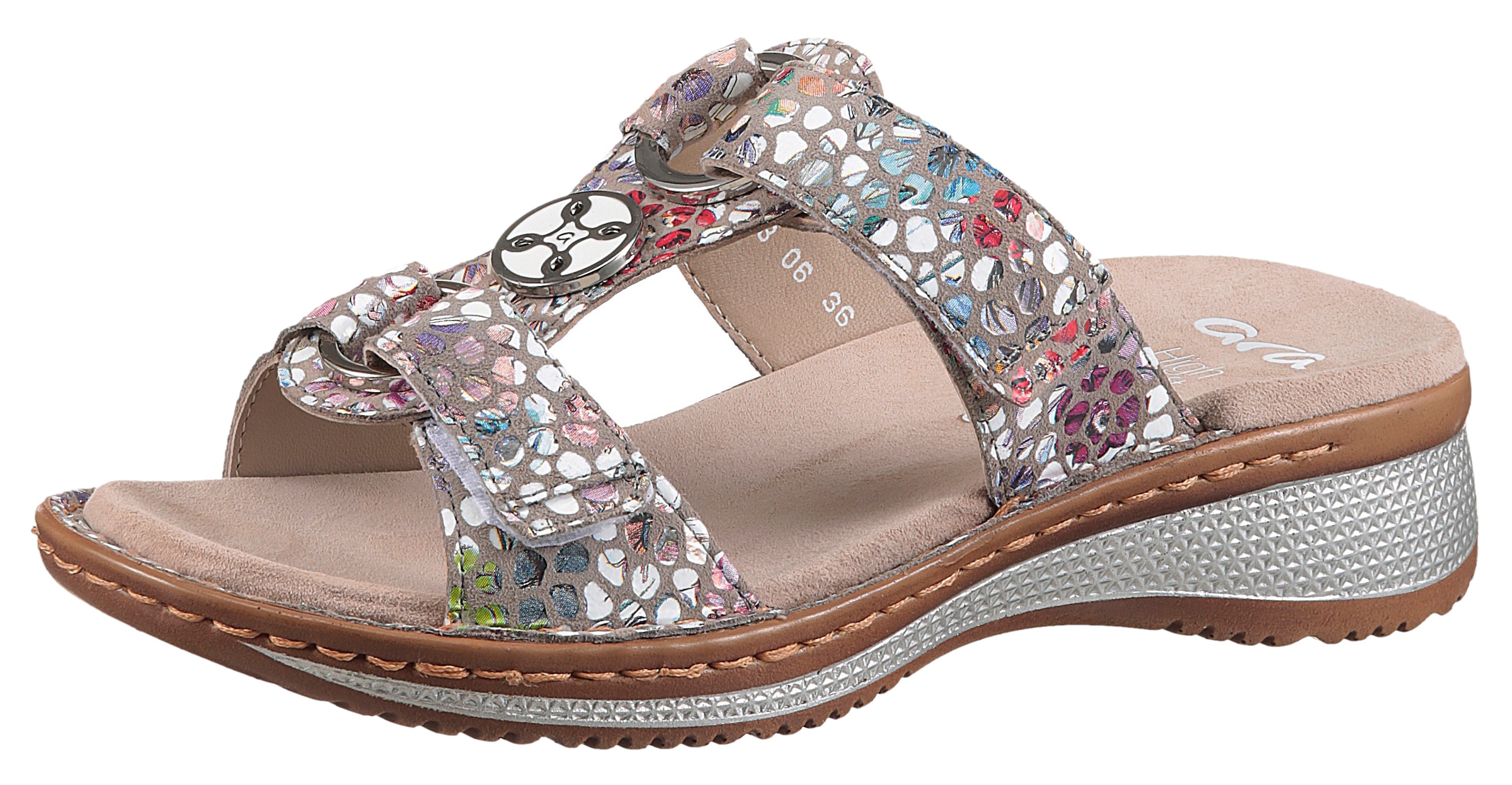 Ara Pantolette »HAWAII«, Keilabsatz, Sommerschuh, Schlappen mit Klett