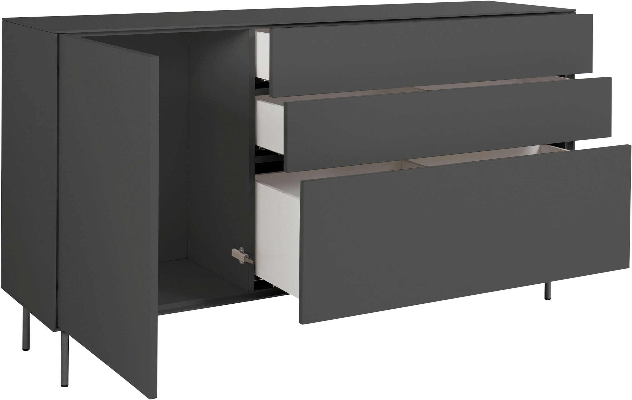 LeGer Home by Lena Gercke Sideboard »Essentials«, Breite: 167cm, MDF lackiert, Push-to-open-Funktion