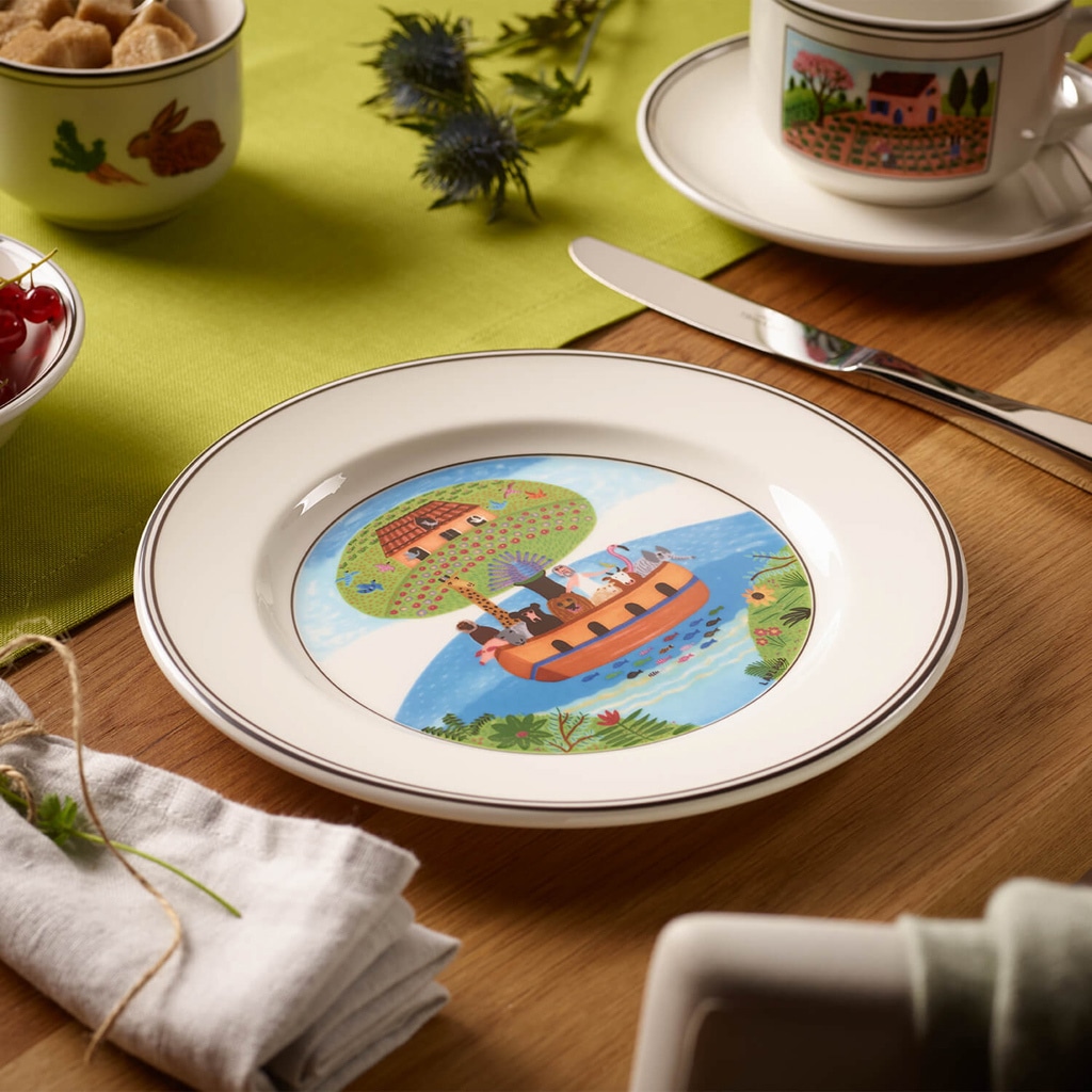 Villeroy & Boch Frühstücksteller »Frühstücksteller Arche Noah Design Naif ø 21 cm bunt«