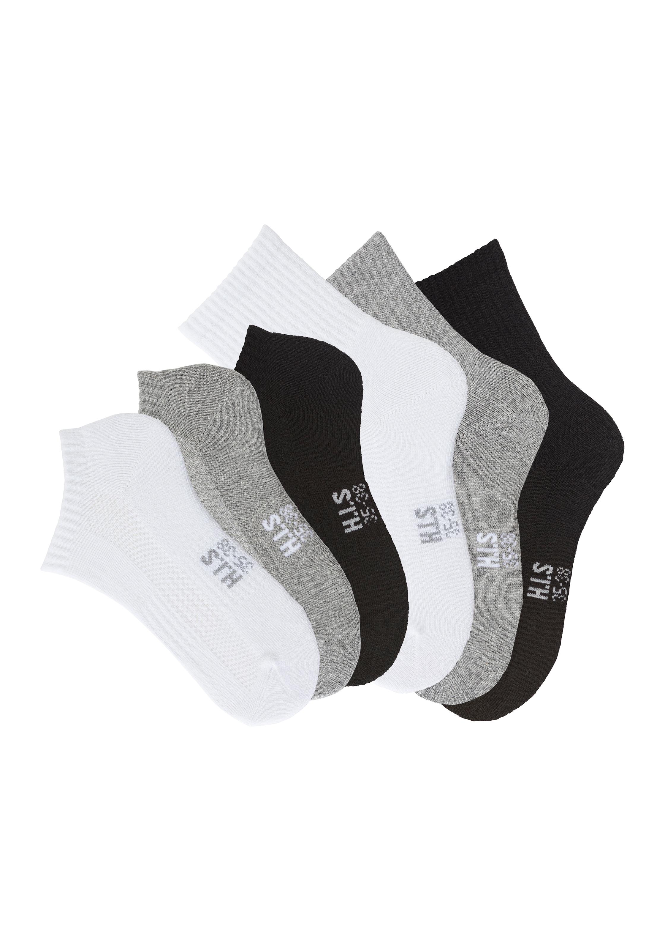 H.I.S Sportsocken, (Packung, 6 Paar), Fitness Pack mit zwei Längen in einer Packung