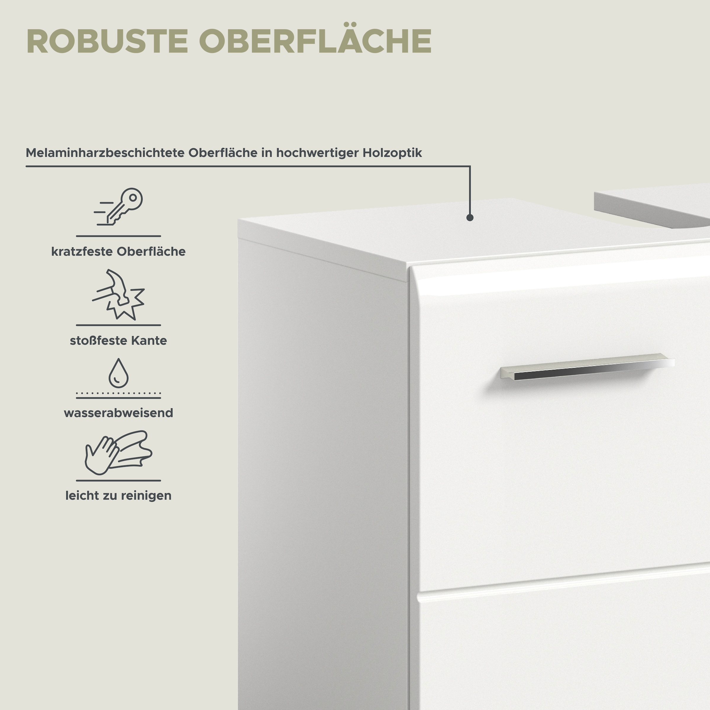 INOSIGN Badmöbel-Set »FLORENZ, TOPSELLER!, 2-teilige Badkombination, hochwertige MDF-Front«, (bestehend aus: 1 Waschbeckenunterschrank, 1 Spiegelschrank), Bad-Kombination, Bad-Möbel, Badezimmer, Kombination, Kombi