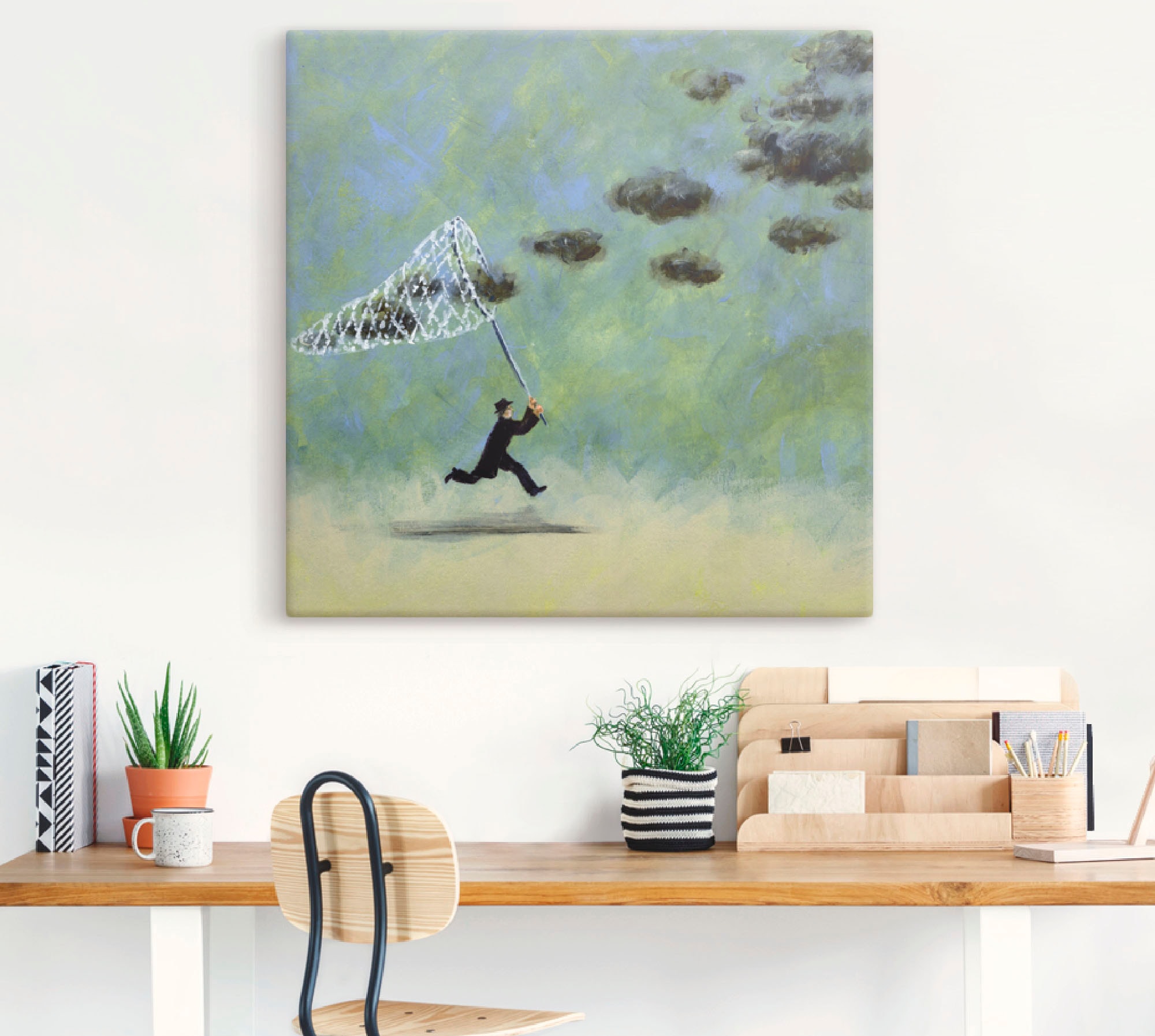 Artland Wandbild »Wolkenfänger«, Mann, (1 St.), als Leinwandbild, Poster, Wandaufkleber in verschied. Größen