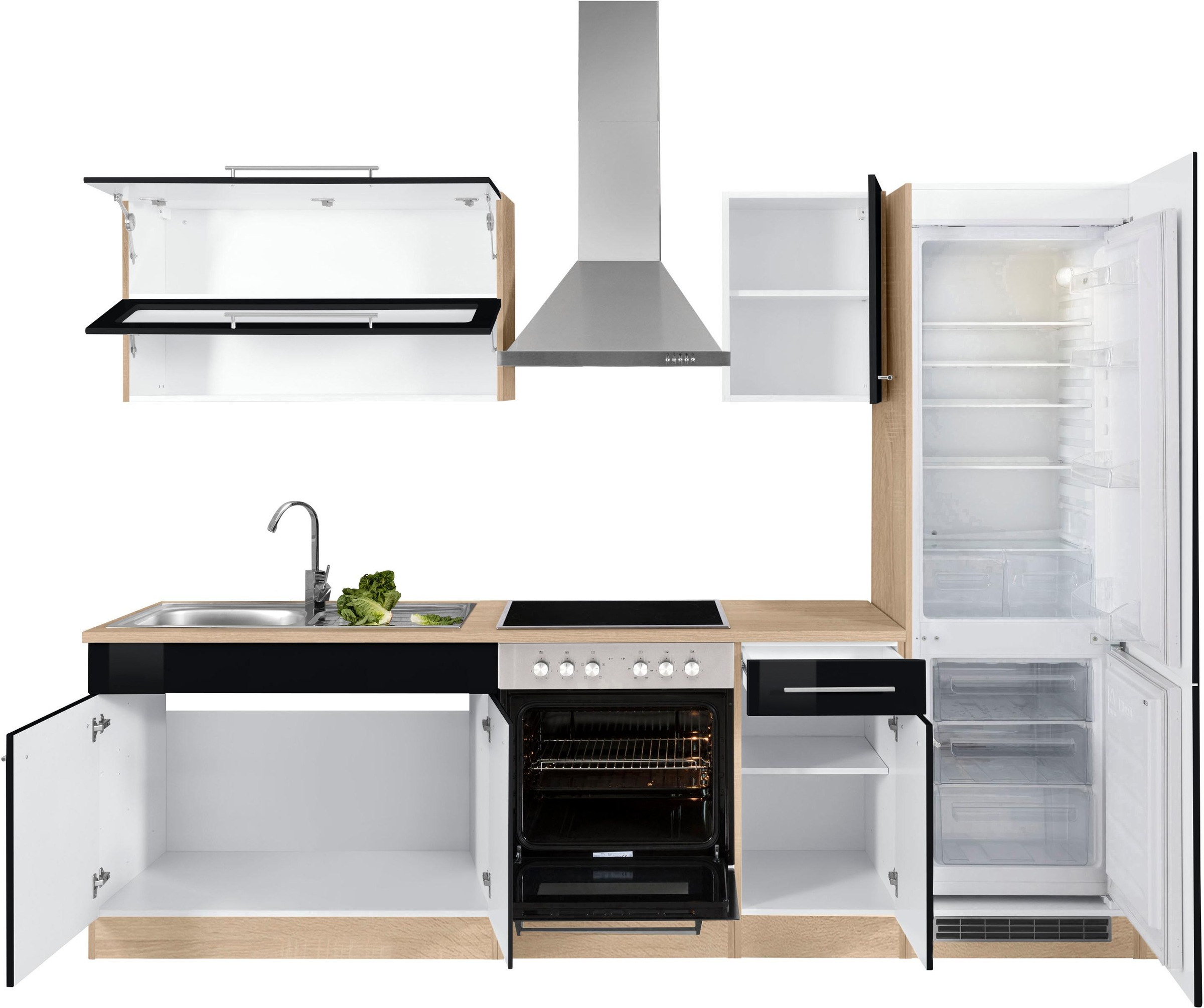 KOCHSTATION Küchenzeile »KS-Eton«, mit E-Geräten, Breite 270 cm