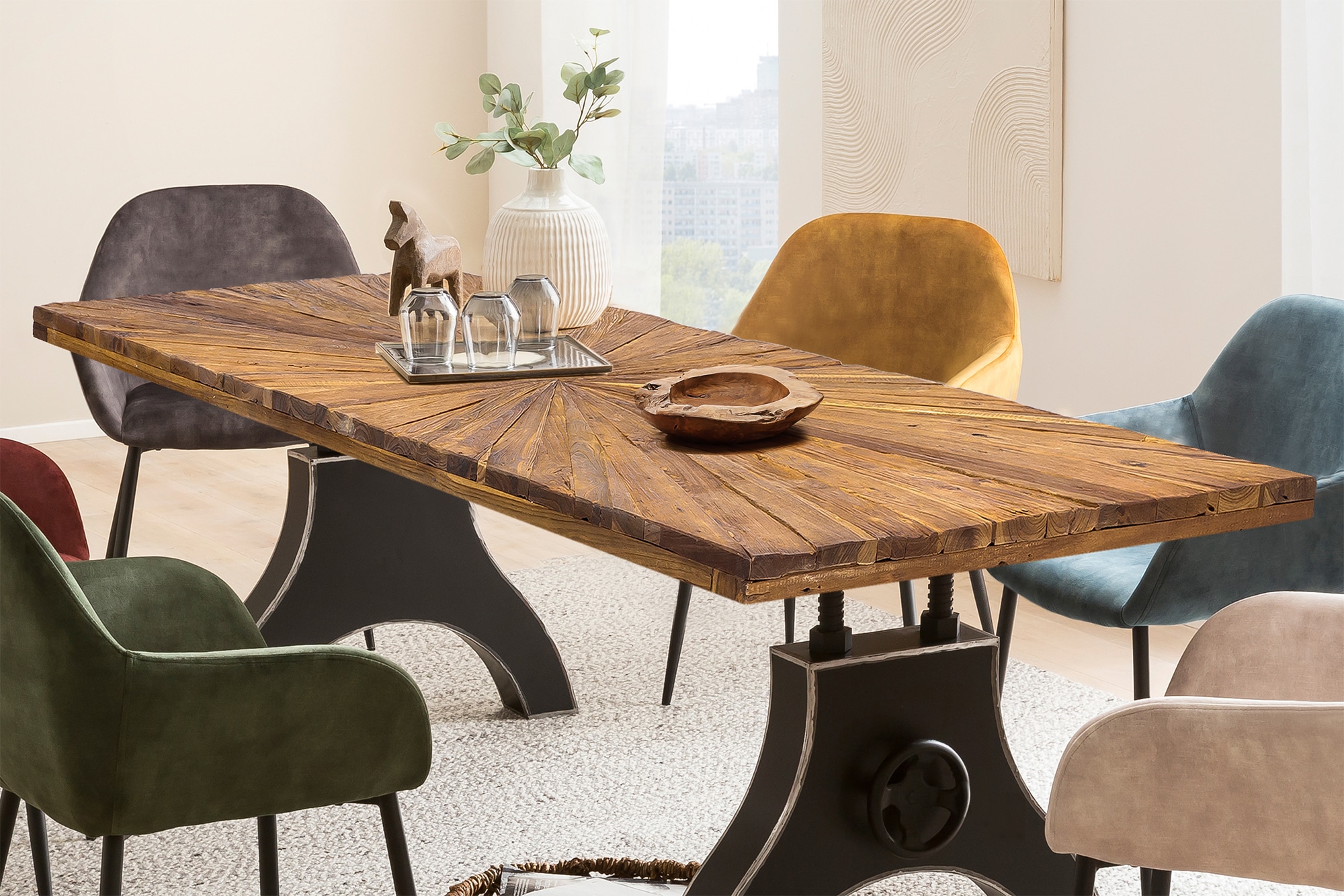SIT Tischplatte, mit extravagantem Sonnendesign