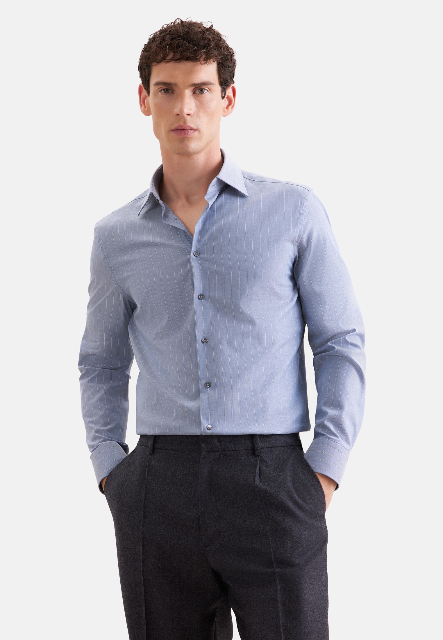 seidensticker Businesshemd »Schwarze Rose« Slim 1/1 Kentkragen Gestreift