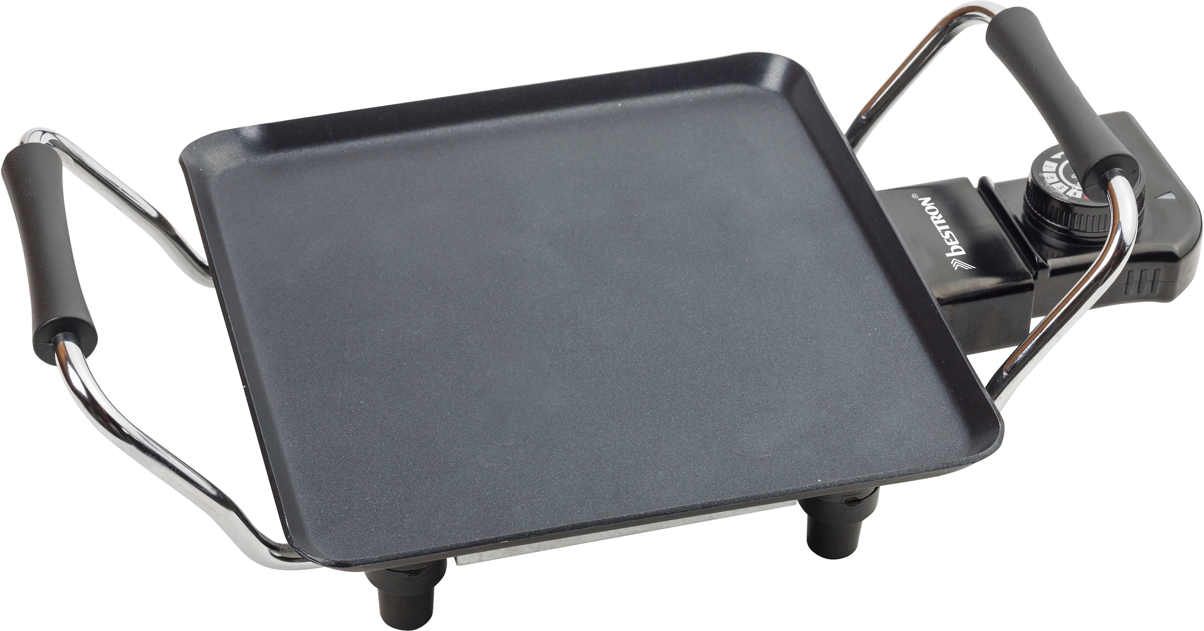 bestron Tischgrill »ABP600«, 1000 W, P lanchagrillplattemit Antihaftbeschichtung, Schwarz