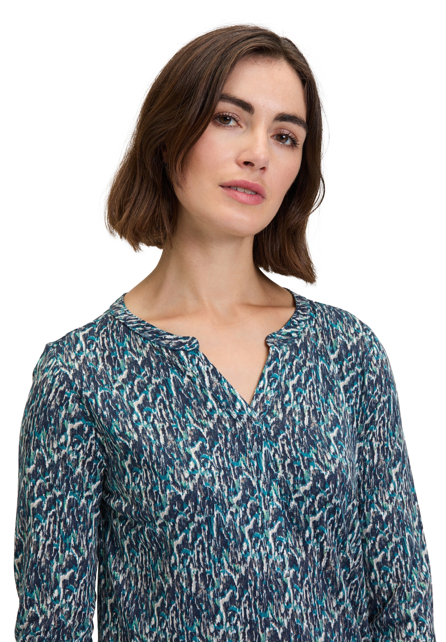 Betty&Co Langarmshirt »Casual-Shirt mit verdeckter Verschlussleiste«
