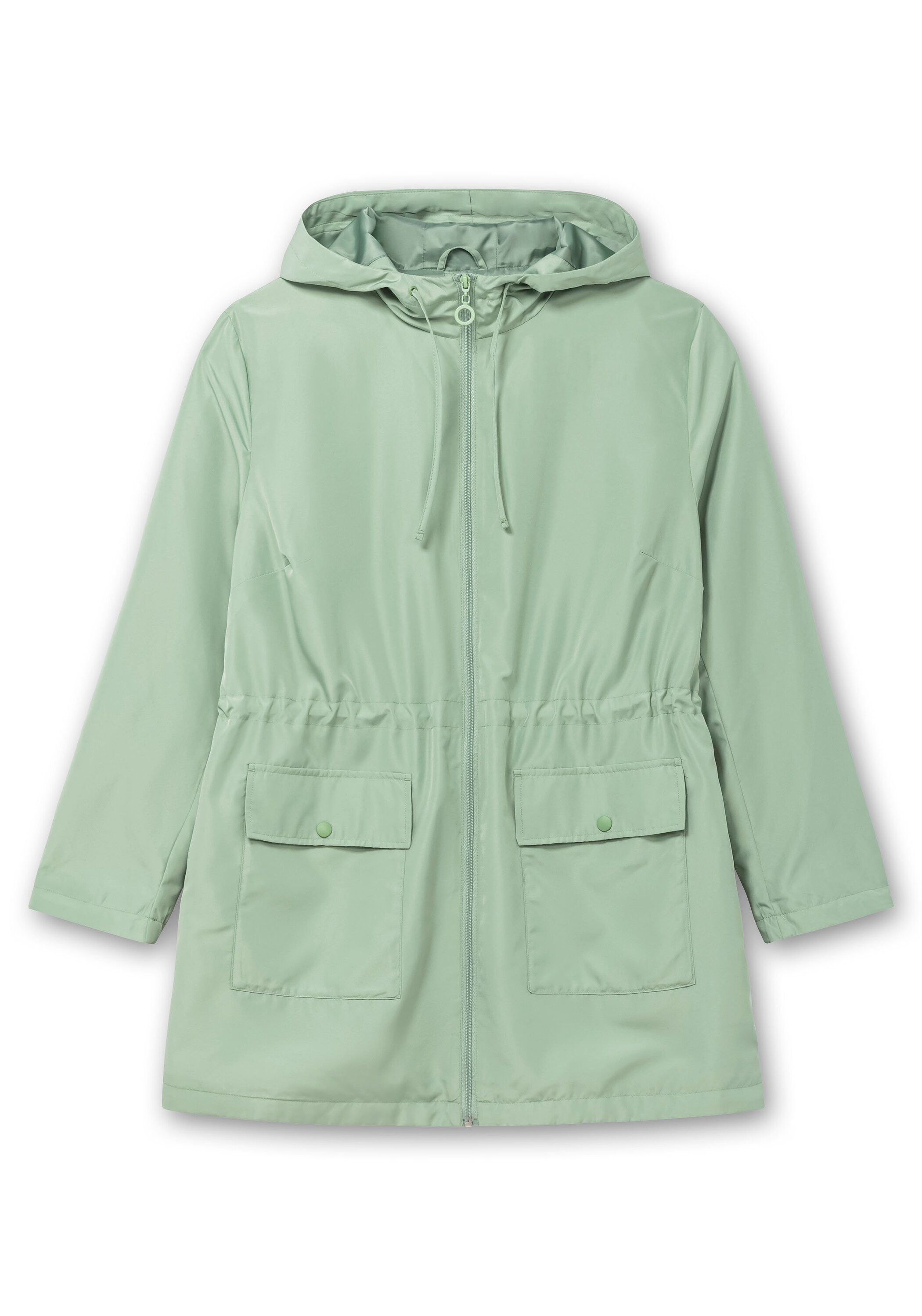 Sheego Outdoorjacke »Kapuzenjacke mit Reißverschluss und Tunnelzug«, mit Kapuze