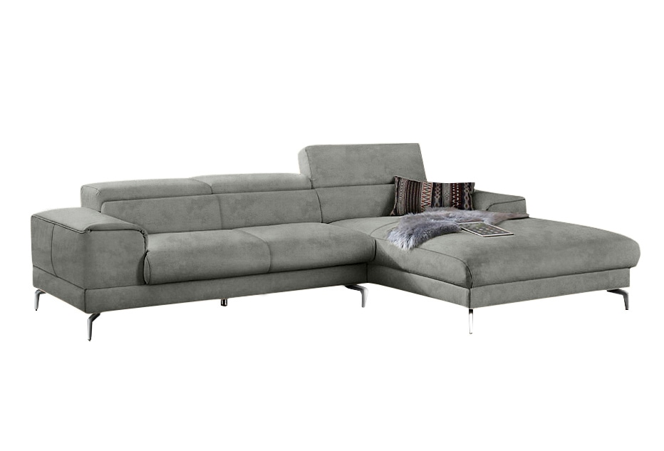W.SCHILLIG Ecksofa »piedroo, Designsofa mit tollem Sitzkomfort, bequem und elegant, L-Form«, Kopfteilverstellung, wahlweise mit Sitztiefenverstellung, Breite 303cm