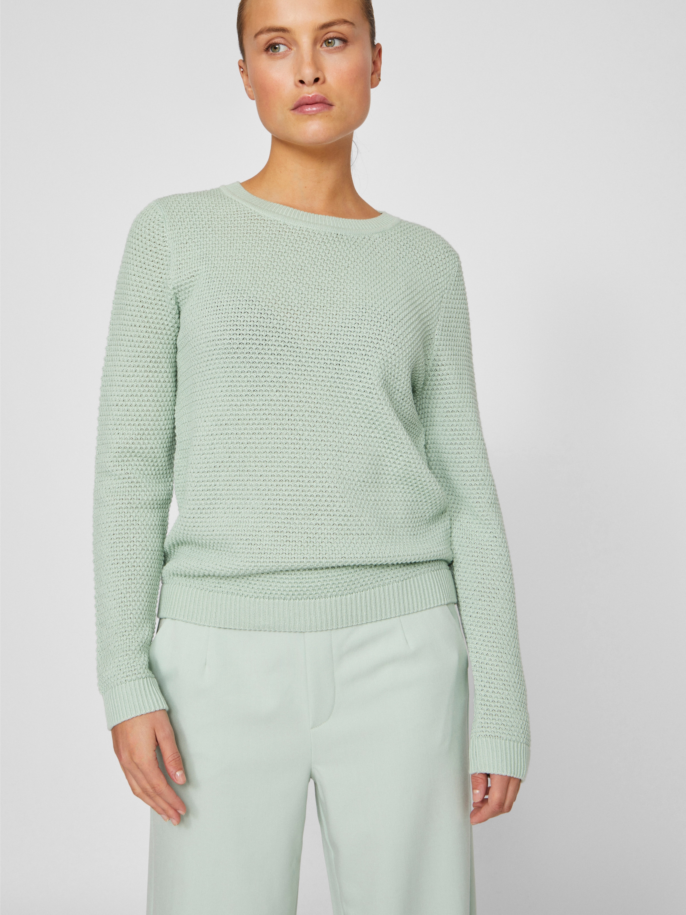 Vila Rundhalspullover »VIDALO O-NECK L/S KNIT TOP- NOOS«