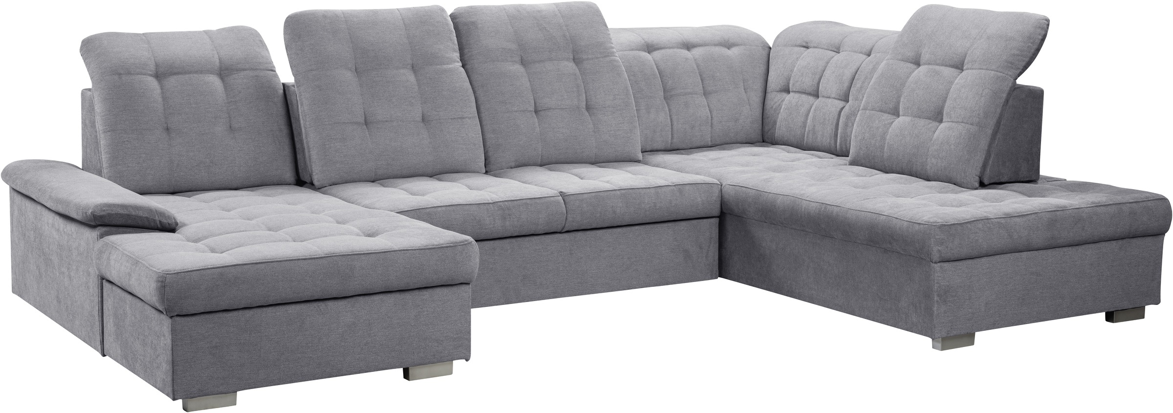 WERK2 Wohnlandschaft »Kordula-New U-Form«, Sofa in U-Form mit Schlaffunktion & Bettkasten, Schlafcouch