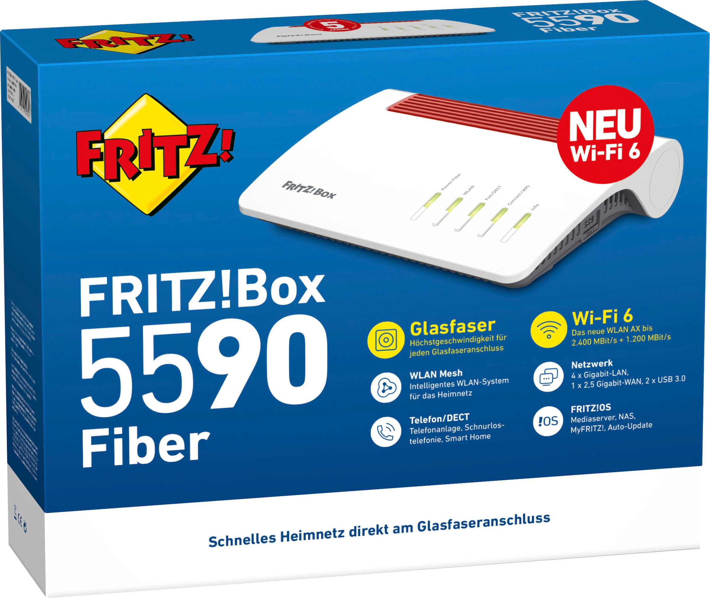 AVM WLAN-Router »Set: AVM FRITZ!Box 5590 Fiber + FRITZ!Repeater 1200AX«