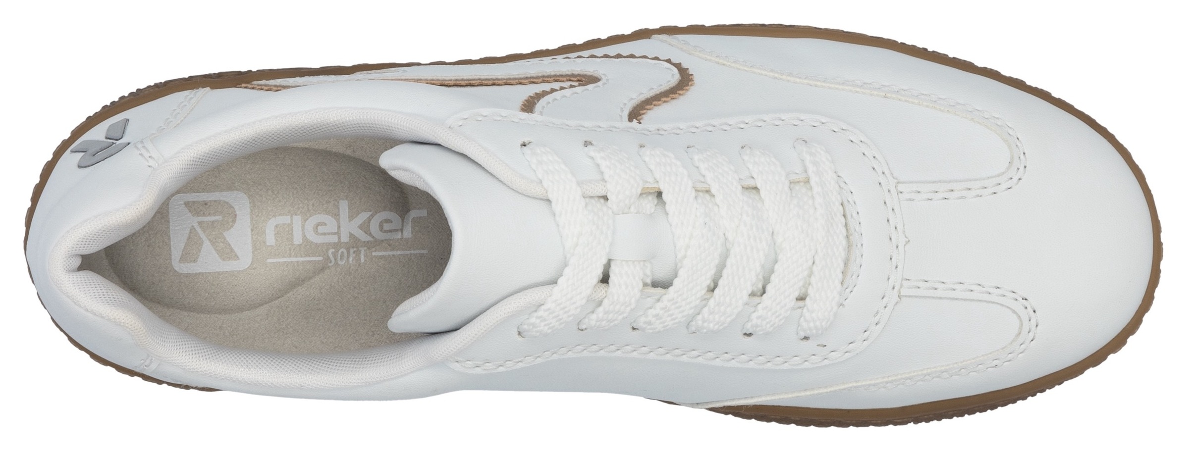 RIEKER Sport Plateausneaker, Freizeitschuh, Halbschuh, Schnürschuh in veganer Verarbeitung