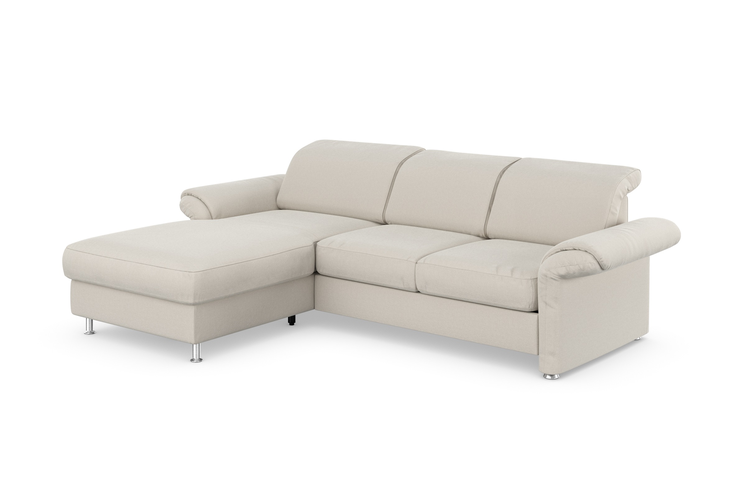 sit&more Ecksofa »Apulia L-Form«, wahlweise Bettfunktion, Bettkasten und Kopf- und Armteilverstellung