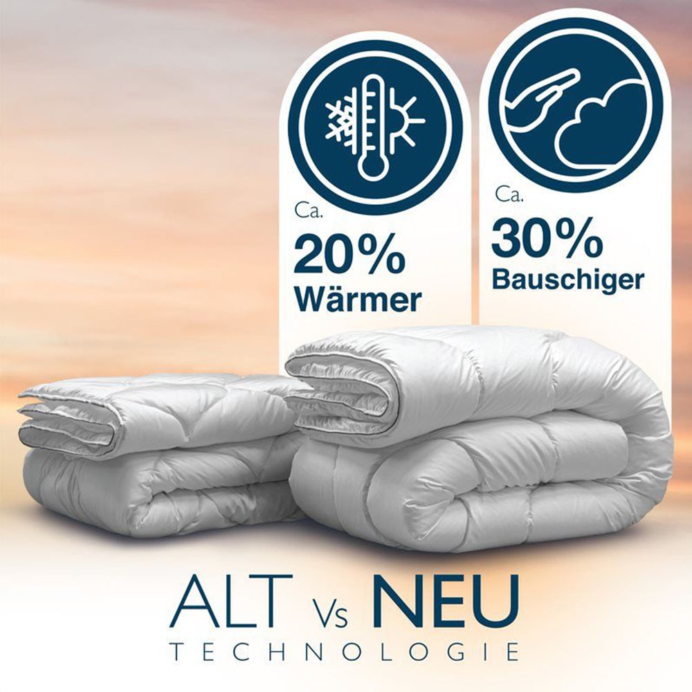 John Cotton Microfaserbettdecke »Royal, Bettdecken für Sommer und Winter«, warm, Füllung aus voluminöser und flauschiger Polyester, Bezug Microfaser, 100% Polyester, (1 St.), Bettdecke 135x200 cm, 155x220cm, hochwertige Qualität