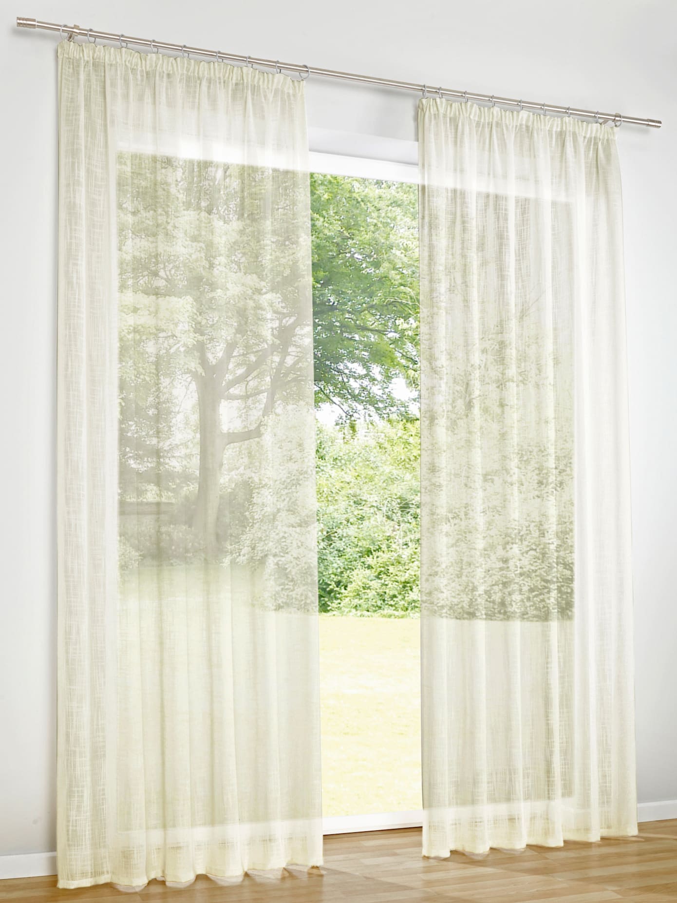 heine home, Gardine Multifunktionsband 1 Stk. tlg., offwhite, Polyester, 245 cm - Universalzugband