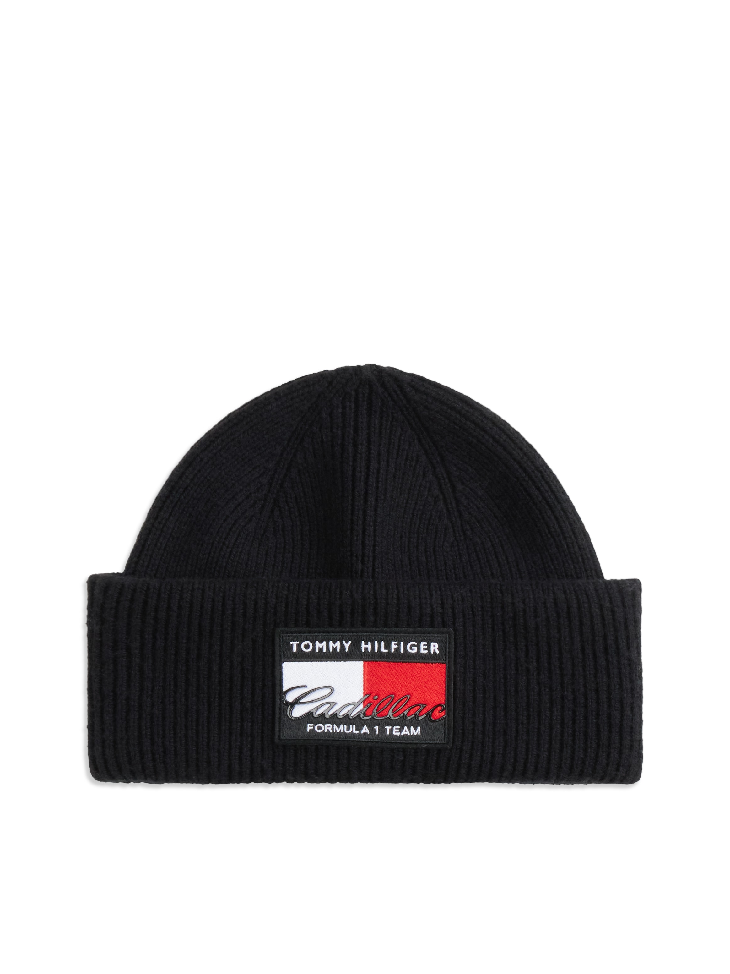 Tommy Hilfiger Beanie »TH x Cadillac Formula 1® Team-Flag-Logo« Wollmix, Unisex