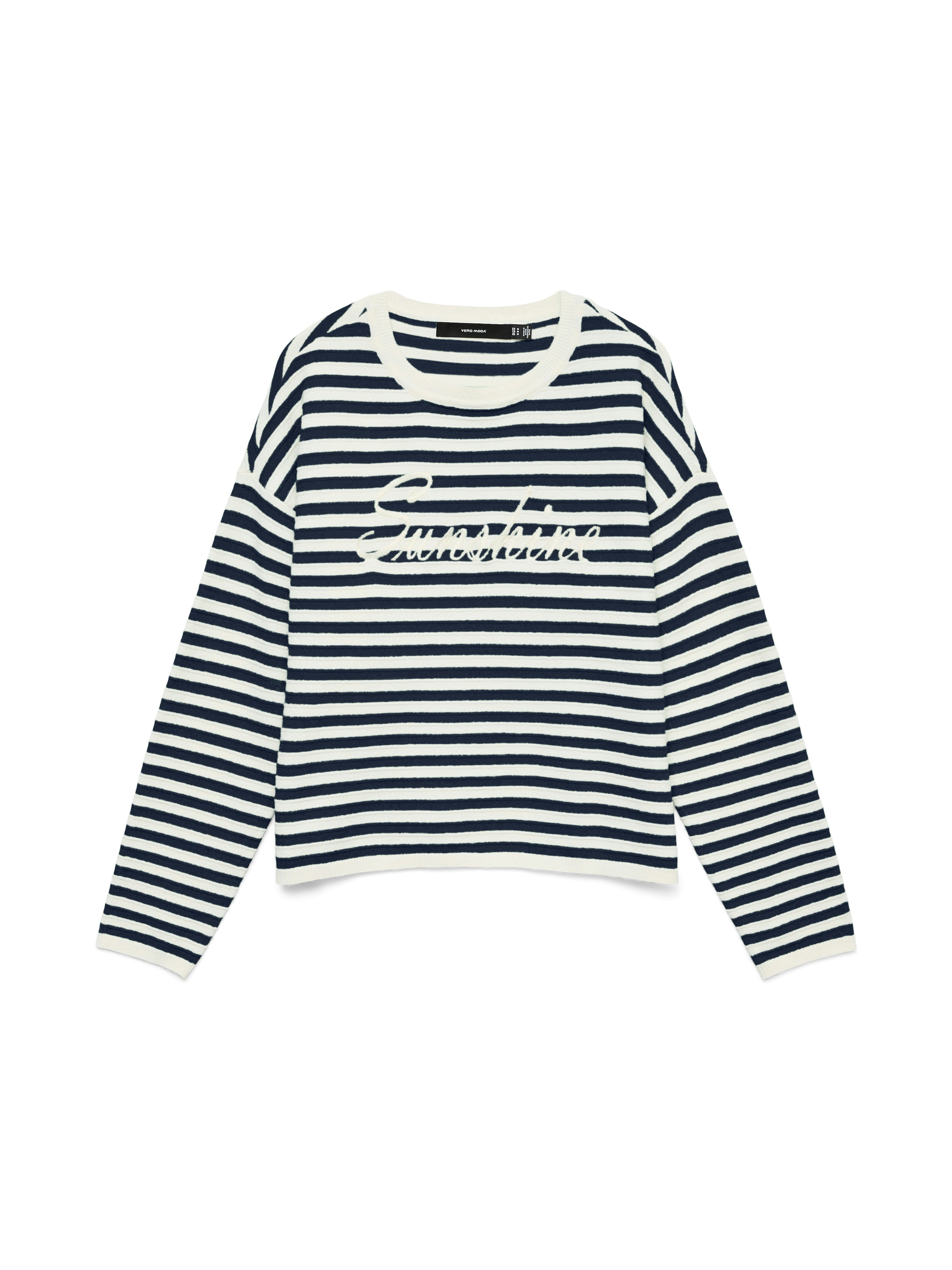 Vero Moda Strickpullover »VMAPPLE LS O-NECK PULLOVER BOO« mit trendigem "Sunshine" Schriftzug