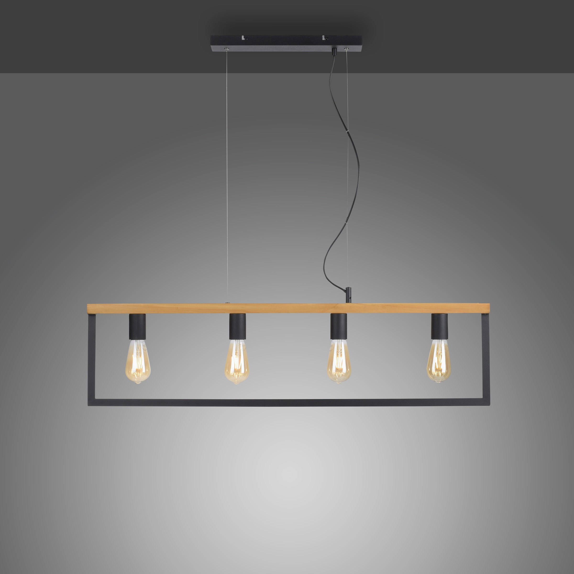 JUST LIGHT Pendelleuchte »PILON«, 4 flammig, Leuchtmittel E27 | ohne Leuchtmittel, ExklusiveE27