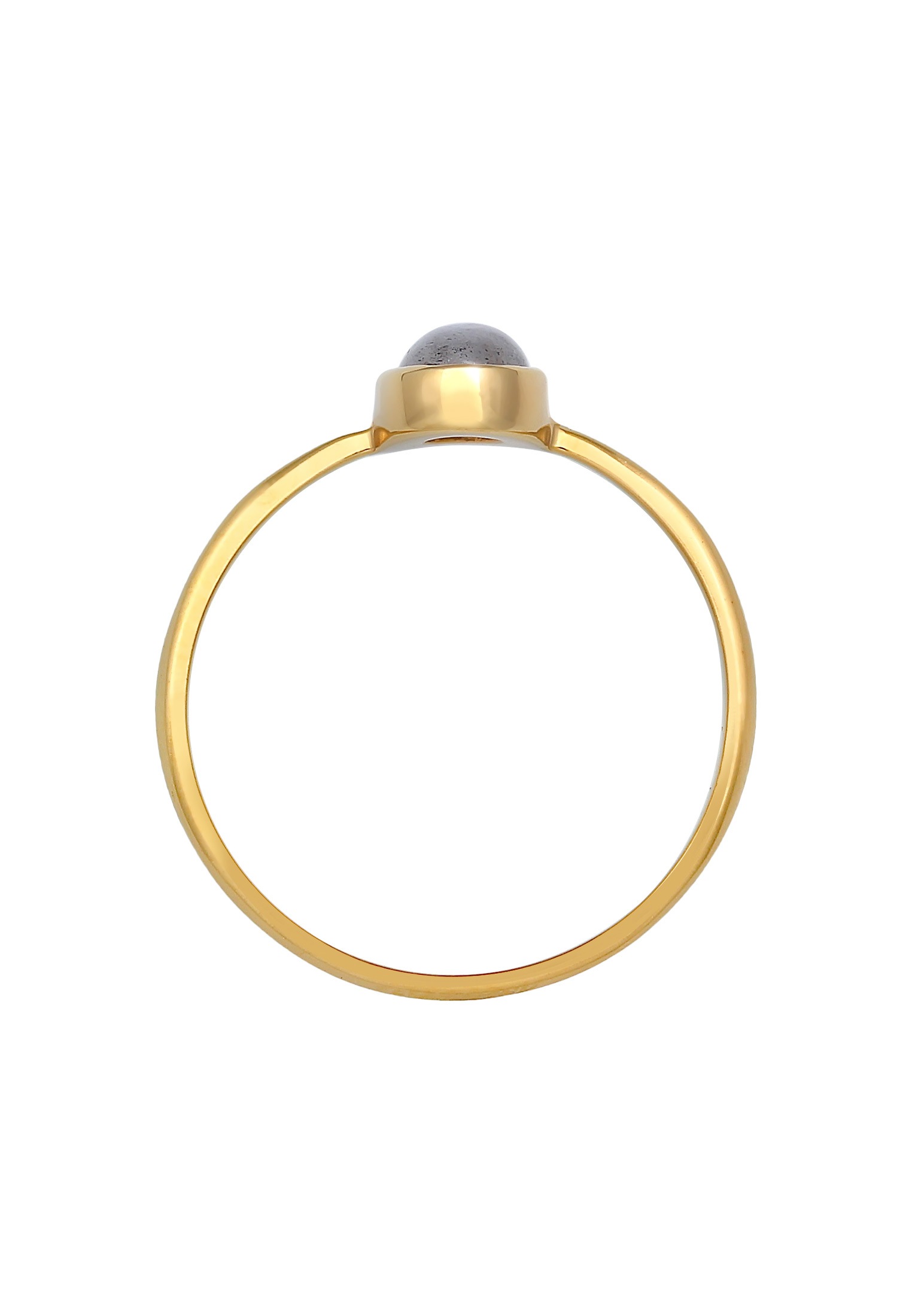 Elli Premium Silberring »Ring Labradorit Solitär Verlobung 375er Gelbgold«