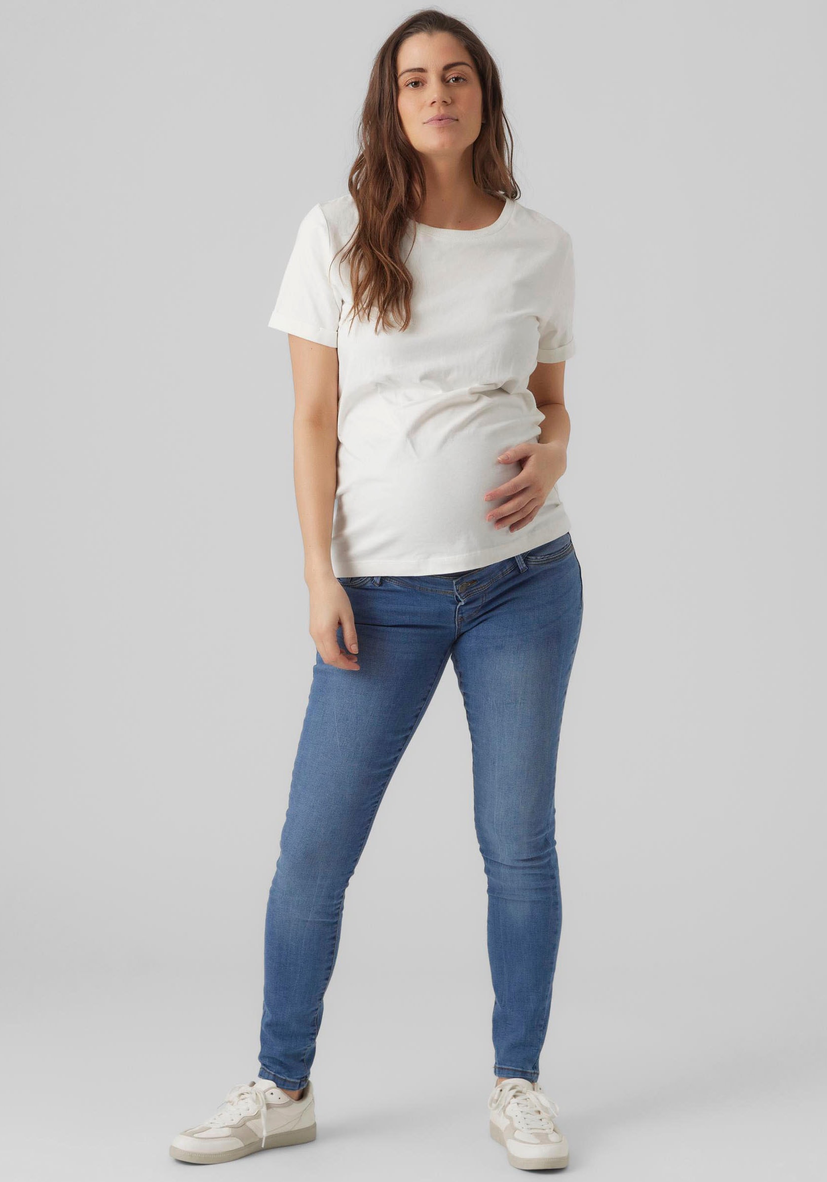 Mamalicious Umstandsjeans »MLMILA«, mit Bauchband