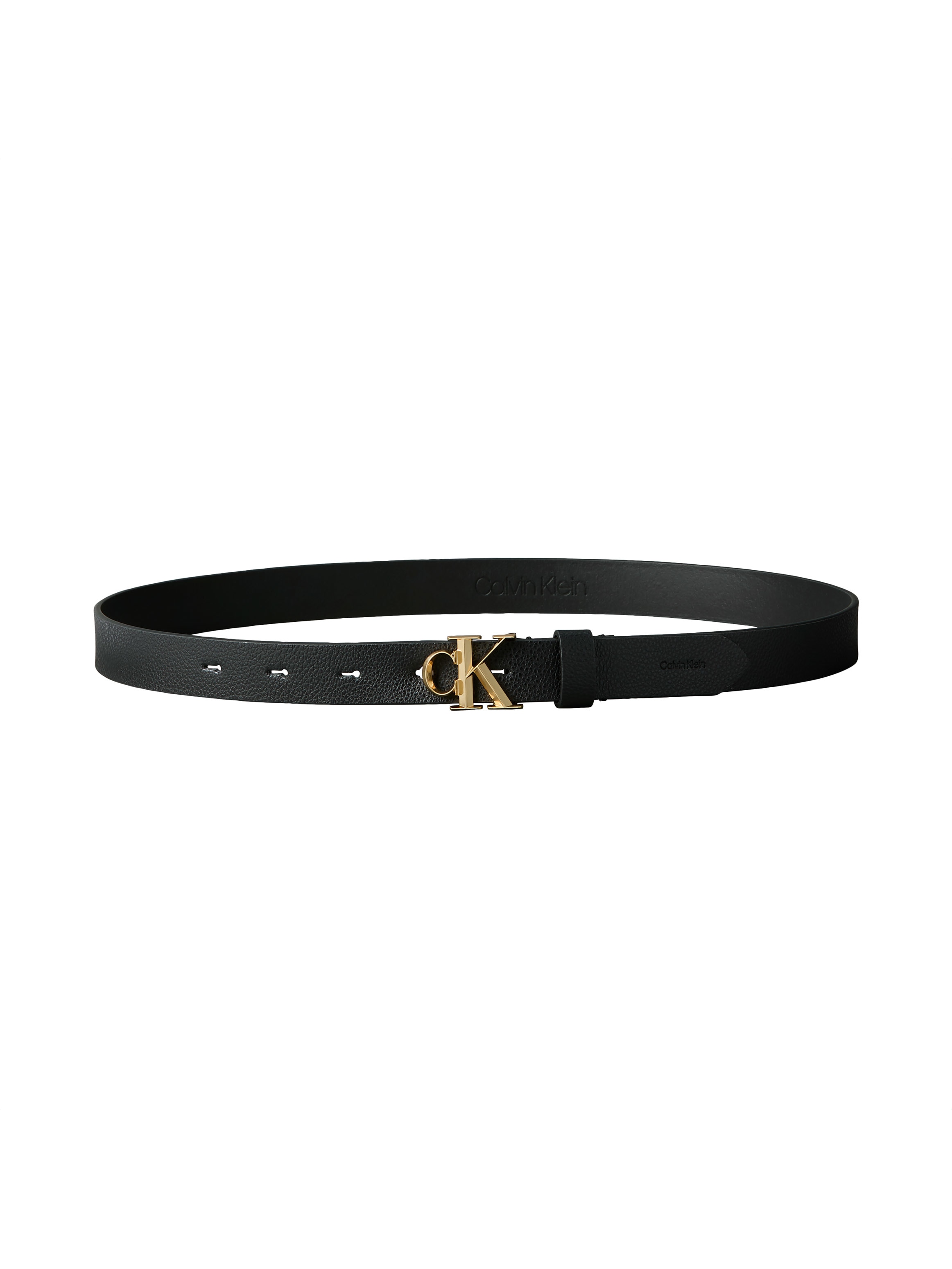 Calvin Klein Ledergürtel »FACTED CK BUCKLE 25MM PEBBLE« Größenverstellbar mit Metallschließe