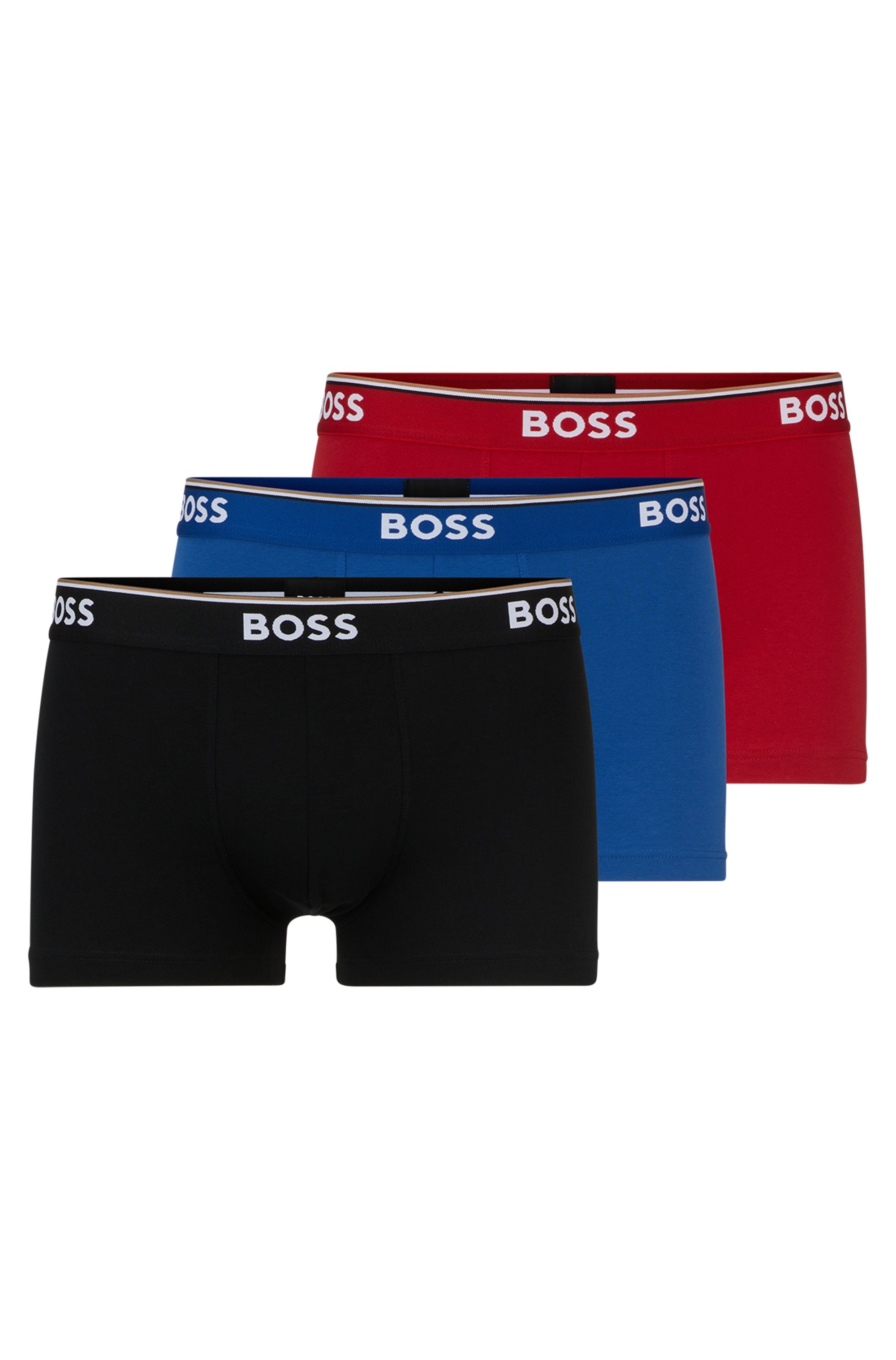 BOSS Boxer »TRUNK 3 PACK«, (3 St.), BOSS Schriftzug auf dem Bund