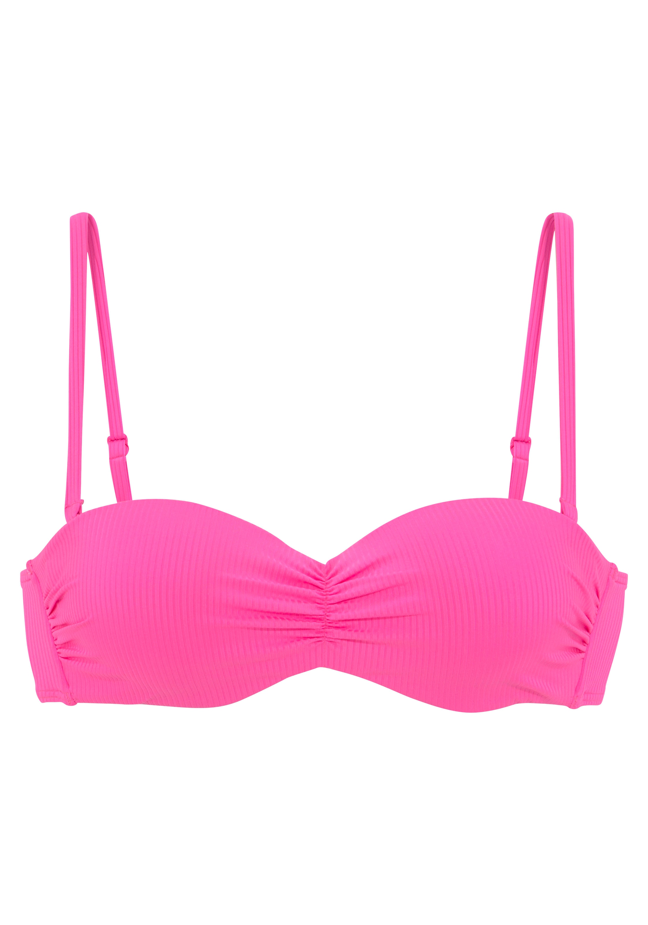 Venice Beach Bandeau-Bikini-Top »Lucky«, aus gerippter Strukturware