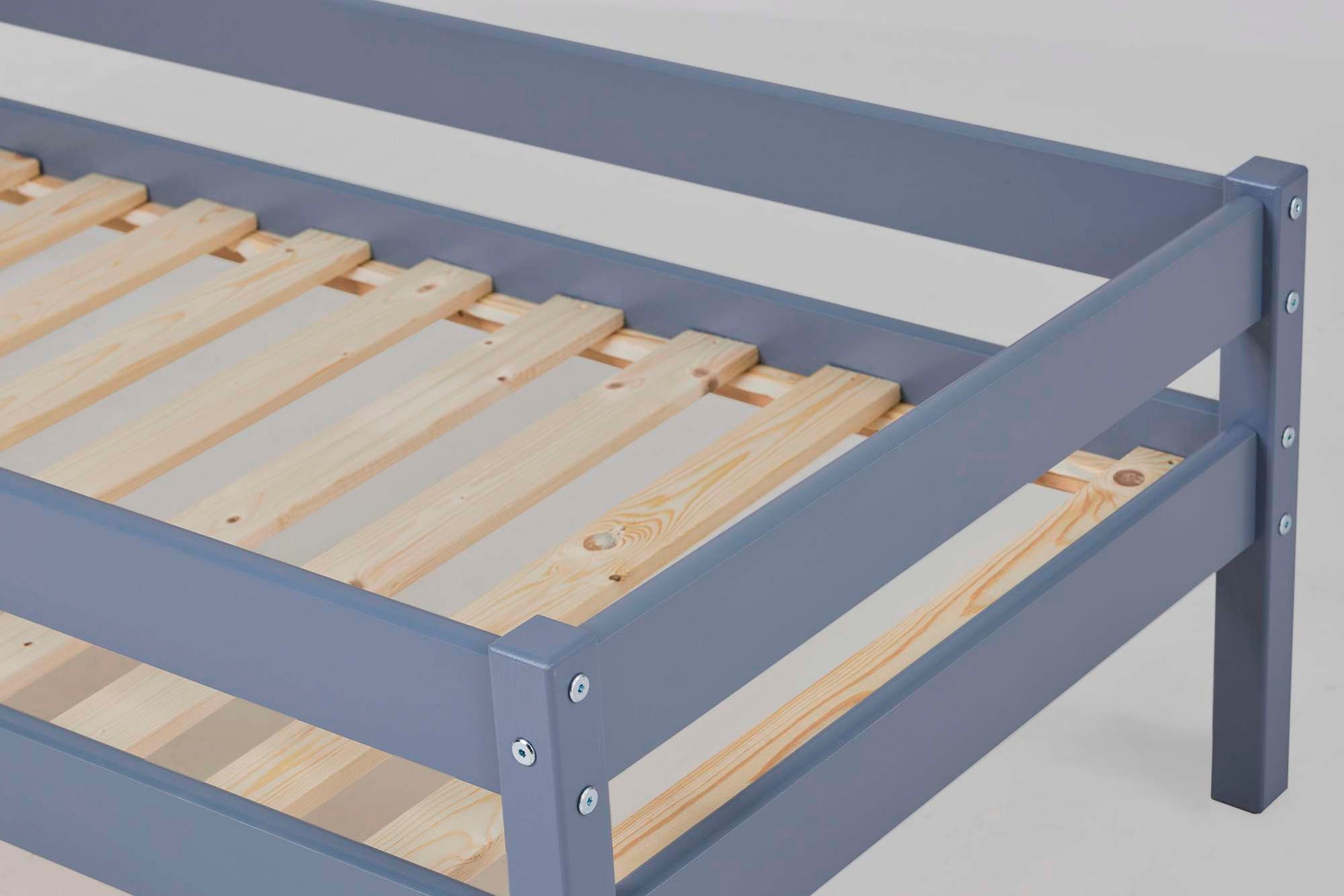 Home affaire Jugendbett »ECO One«, Kinderbett mit Rausfallschutz und Leiter, 3 Farben/Matratze wählbar