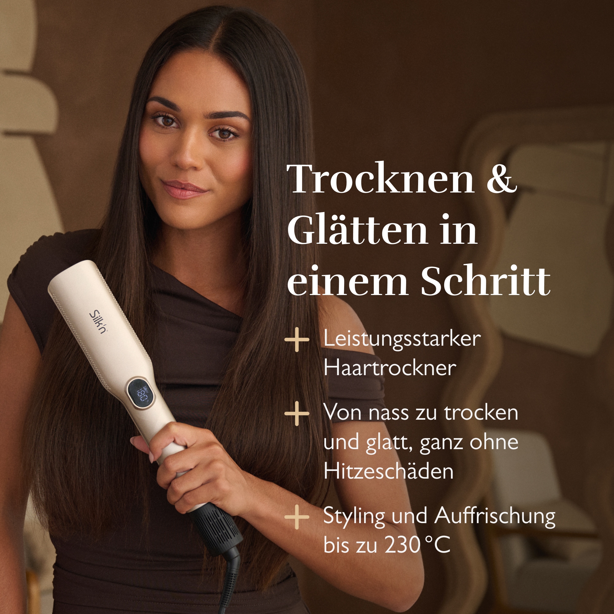 Silk'n Glätt- und Lockenstab »SilkyAir Trinity«, 3-in-1-Tool zum Trocknen und effizienten Stylen von nassem Haar
