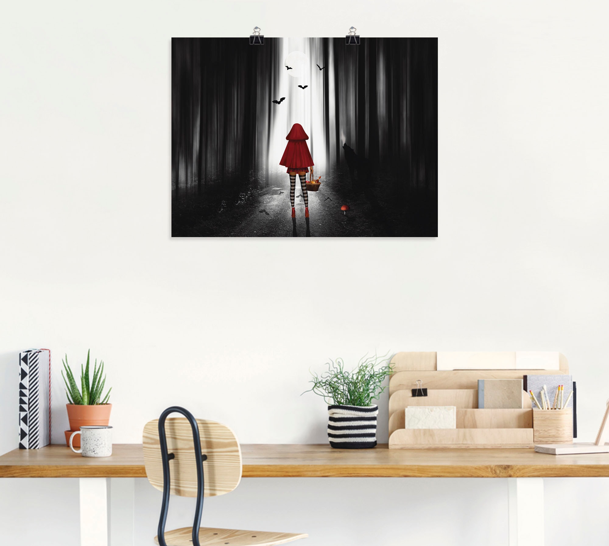 Artland Wandbild »Das Rotkäppchen auf High Heels«, Dark Fantasy, (1 St.), als Alubild, Outdoorbild, Leinwandbild, Poster in verschied. Größen