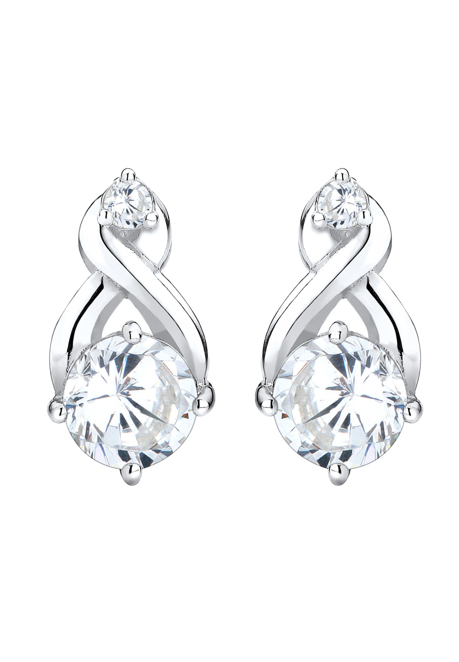 Elli Paar Ohrstecker »Ohrringe Elli Ohrringe Infinity Zirkonia Glamour Elegant 925 Silber«