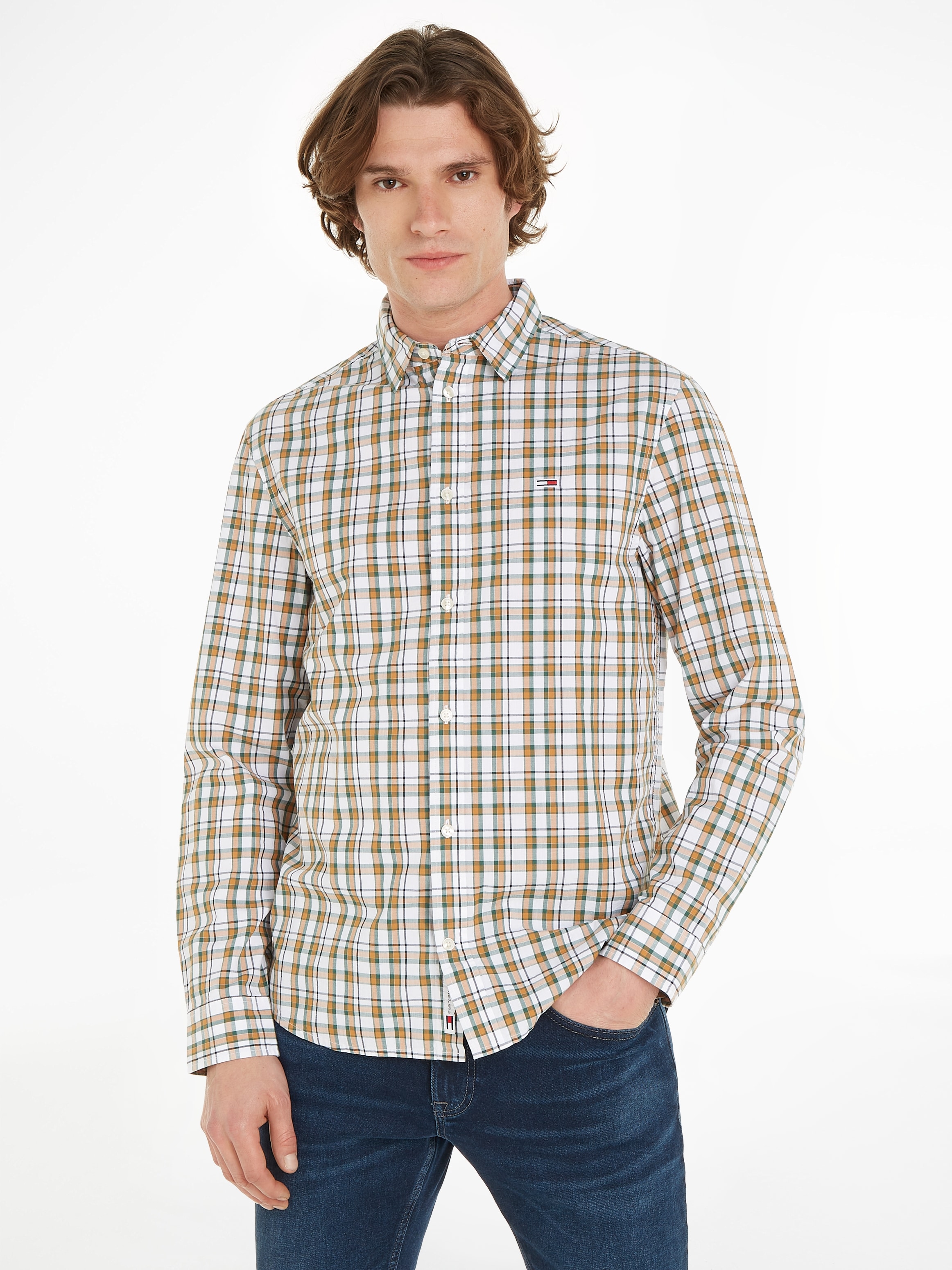 Karohemd »TJM REG ESSENTIAL CHECK SHIRT«, mit Logostickerei