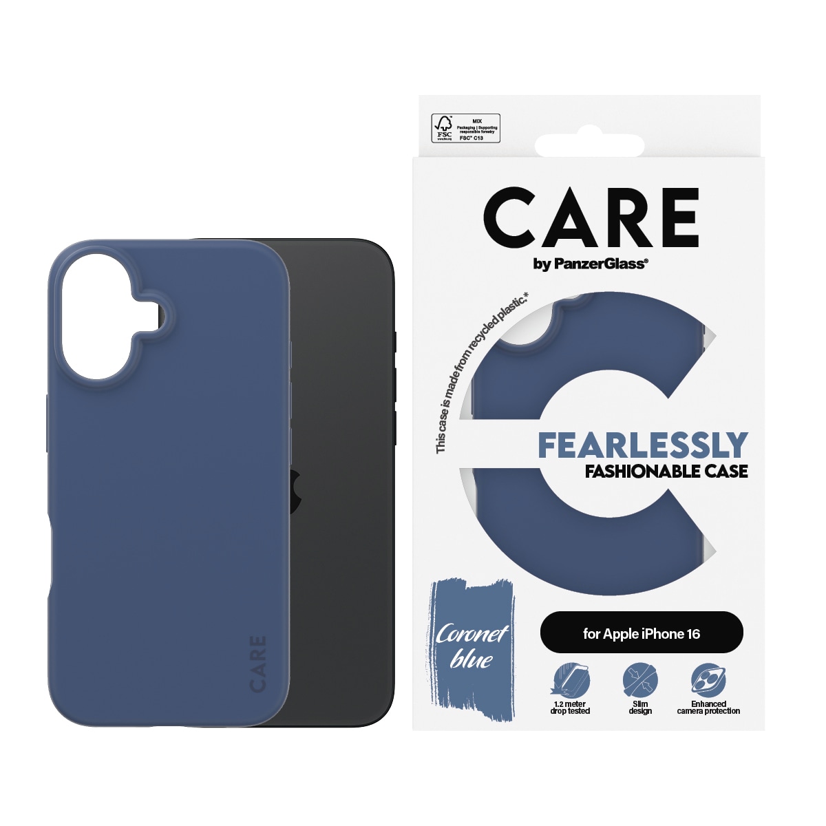 Handyhülle »Fearlessly Fashionable Case für Apple iPhone 16«, Backcover, Schutzhülle,...