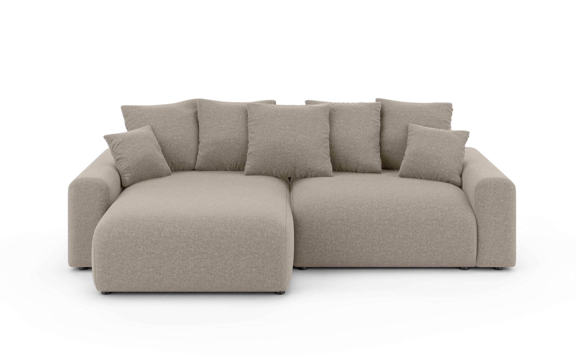 Home affaire Ecksofa »LAKESIDE klein mit Bettfunktion und Bettkasten, B/T/H 235/142/84 cm«, L-Form, Recamiere beidseitig montierbar, mit Wellenunterfederung