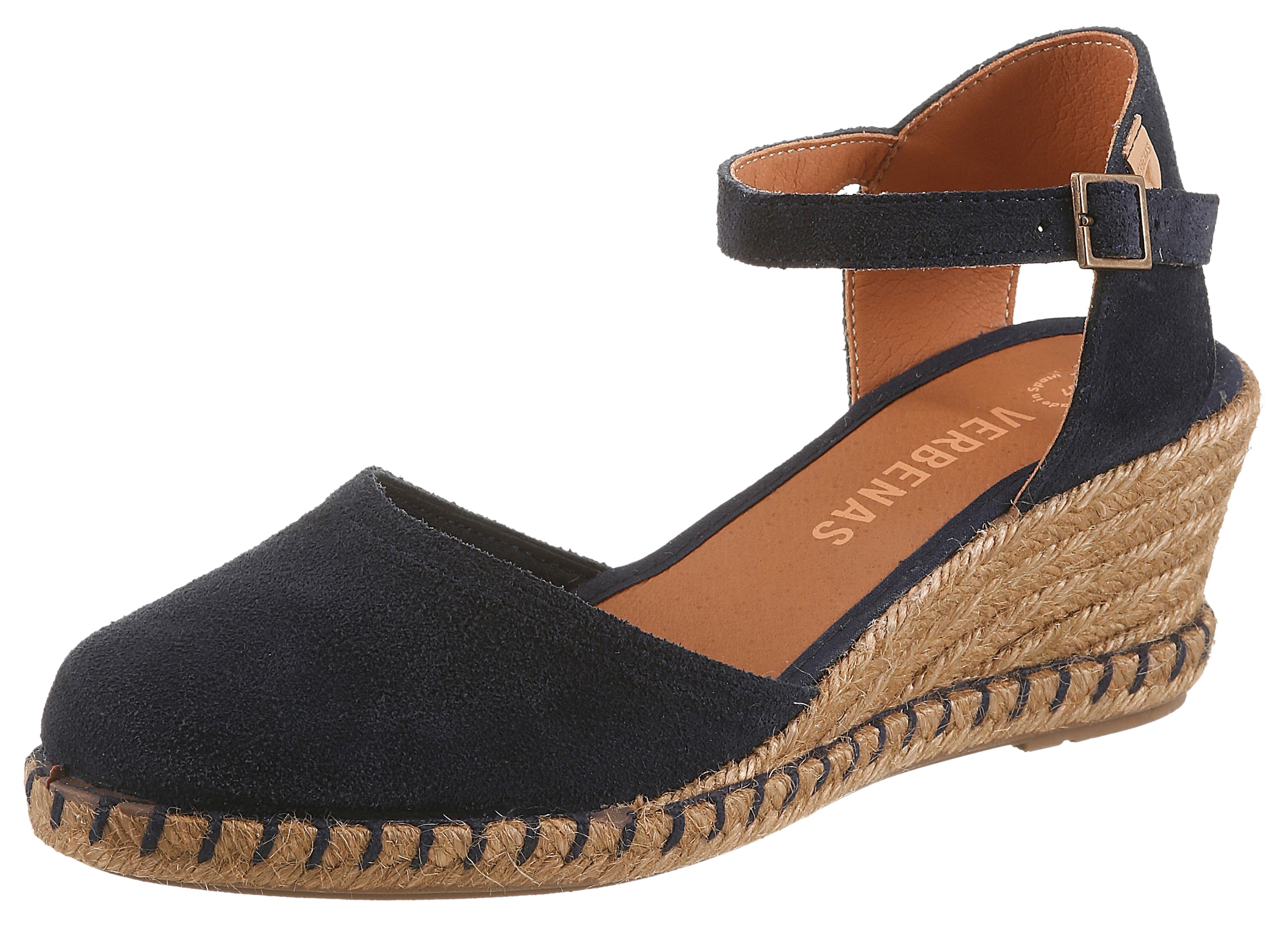 VERBENAS Slingpumps  Keilsandalette, Sommerschuh, Urlaubsschuh mit Bastbesatz