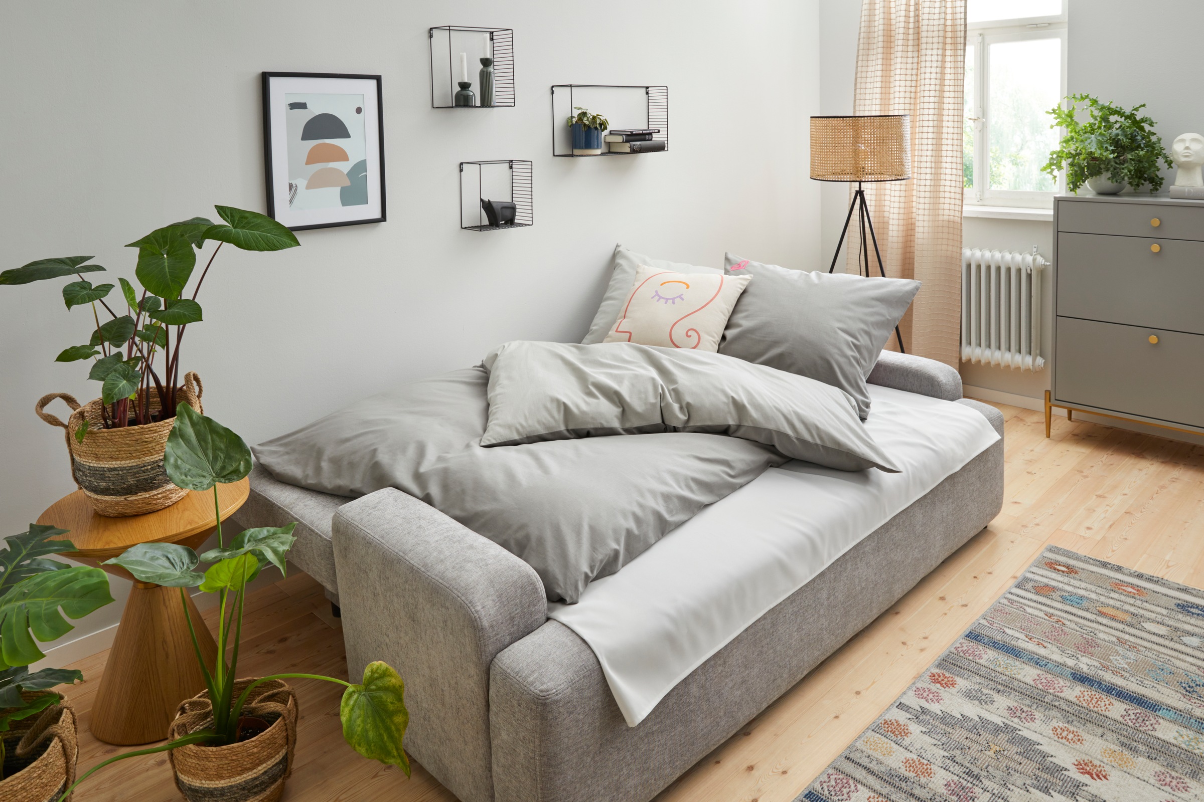 andas Schlafsofa »Halbschlaf«, mit Bettfunktion und Bettkasten