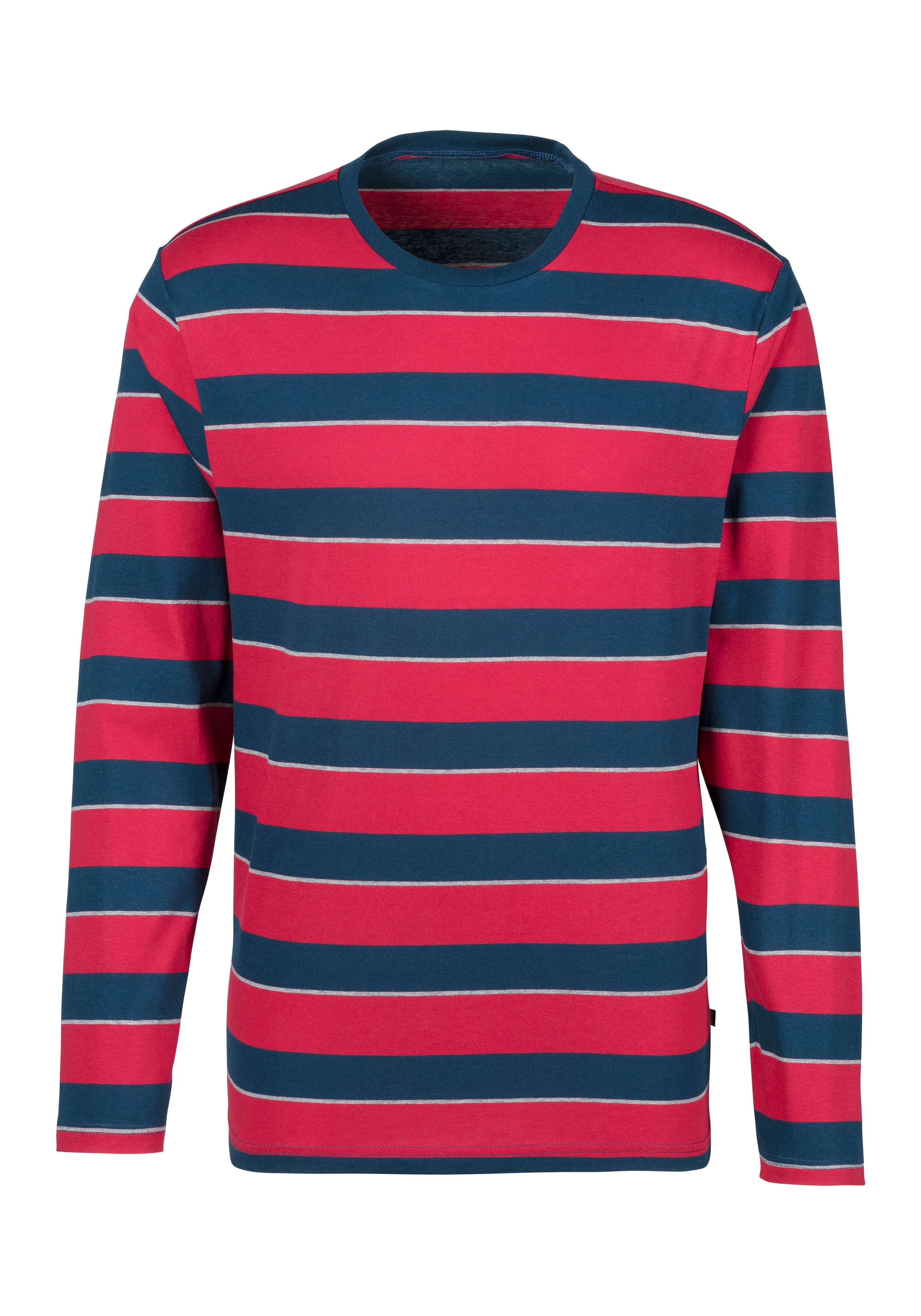 H.I.S Pyjama 1 Stück, 2 Stk. tlg., Schlafanzug mit aufwendig gestreiftem Oberteil