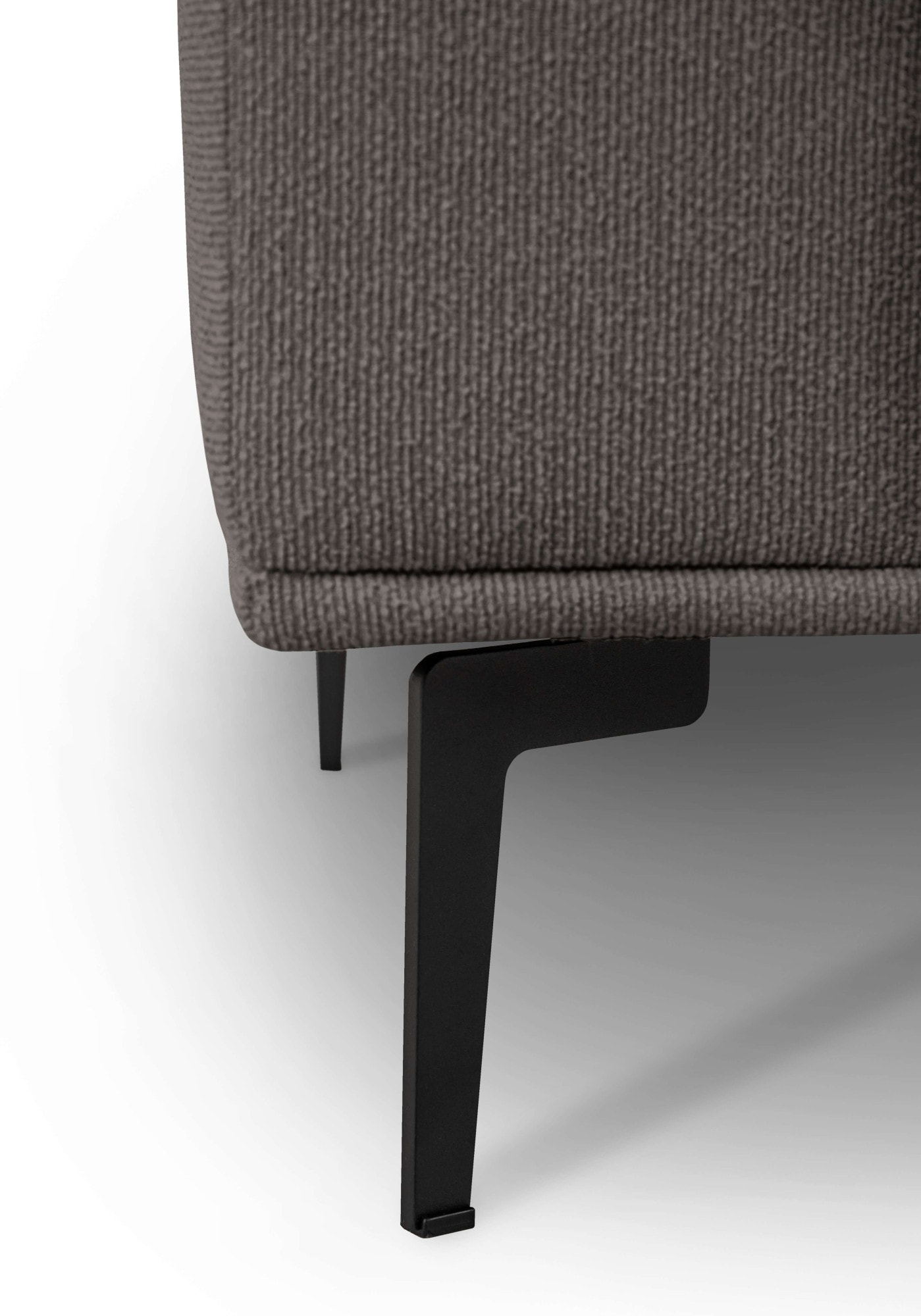 OTTO home Ecksofa »Lillith, 289 cm, L-Form, gemütlicher Sitzkomfort« Eckcouch mit runder Recamiere links/rechts , Strukturstoff