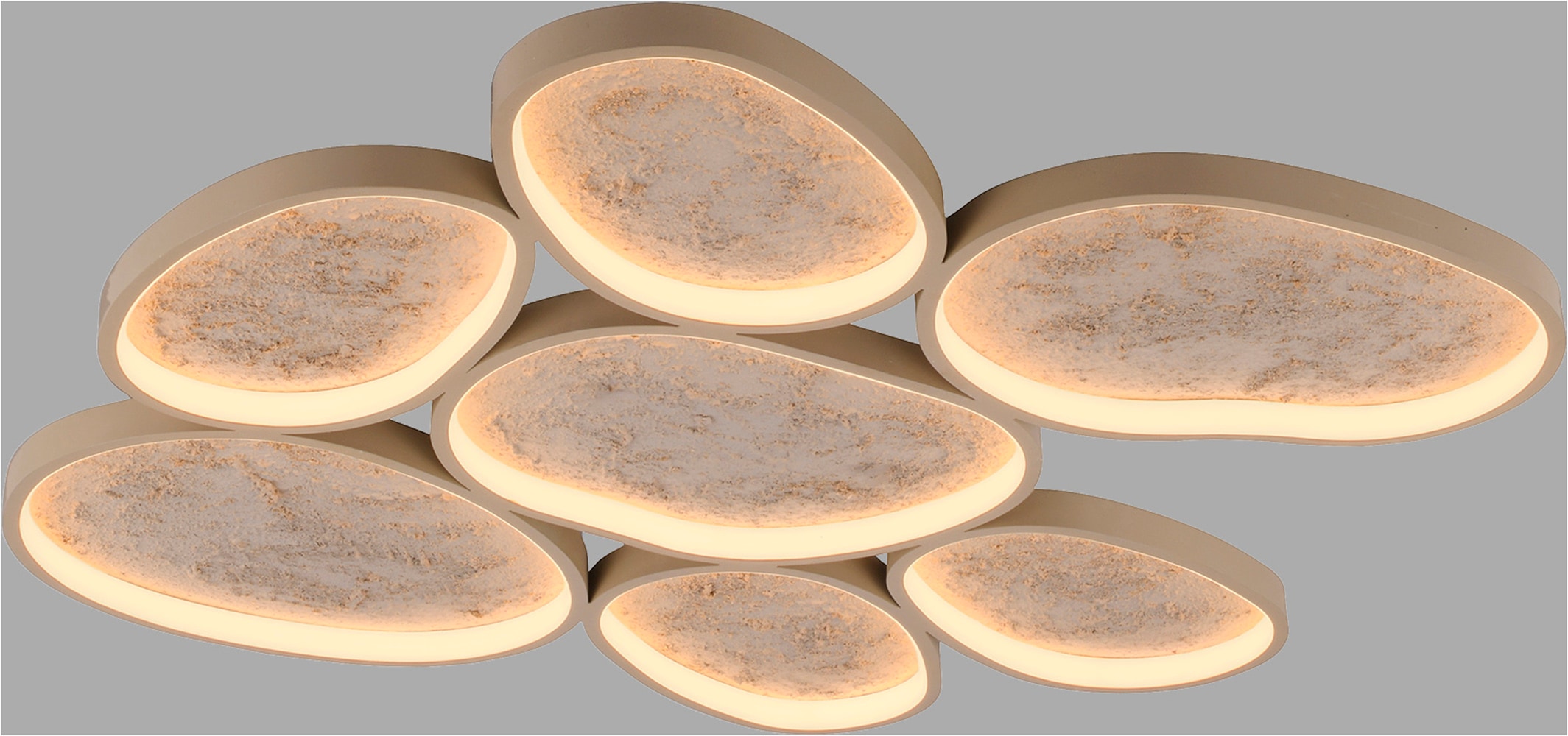 JUST LIGHT LED Deckenleuchte »MOONBRAKER« LED-Board 1 Stk. Warmweiß Dimmbar, Memoryfunktion, 3000K Leuchtmittel