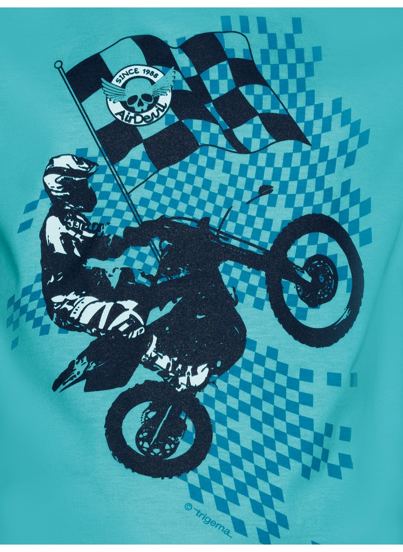 Trigema T-Shirt »TRIGEMA T-Shirt mit lässigem Motocross-Print«, (1 tlg.)