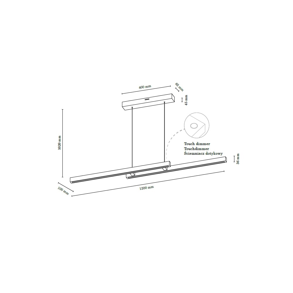 mit 2 24V-LED-Modul, Dimmer XXL online | flammig-flammig, Light Pendelleuchte integriertem Touch SPOT 3 Hängeleuchte, mit Eichenholz, Jahren kaufen Garantie »SMAL«,