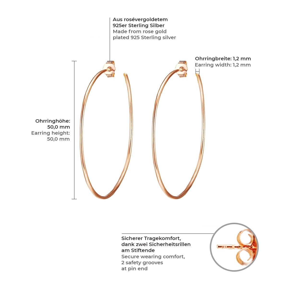 Glanzstücke München Paar Creolen »Set: A1244« aus Sterling Silber