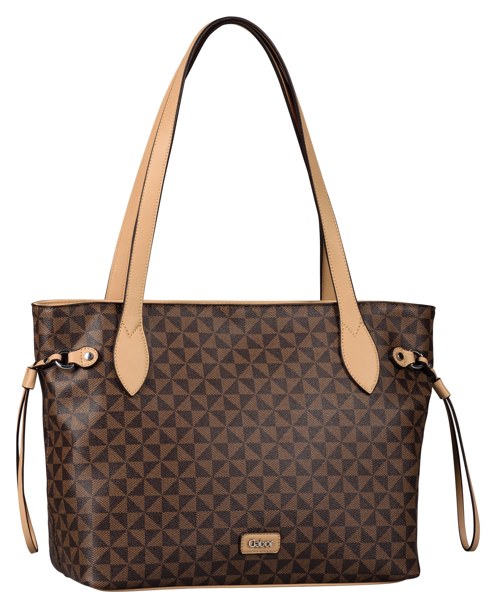 Gabor Shopper "Barina" aus Lederimitat mit charakteristischem All-Over-Druck und Metall Logo