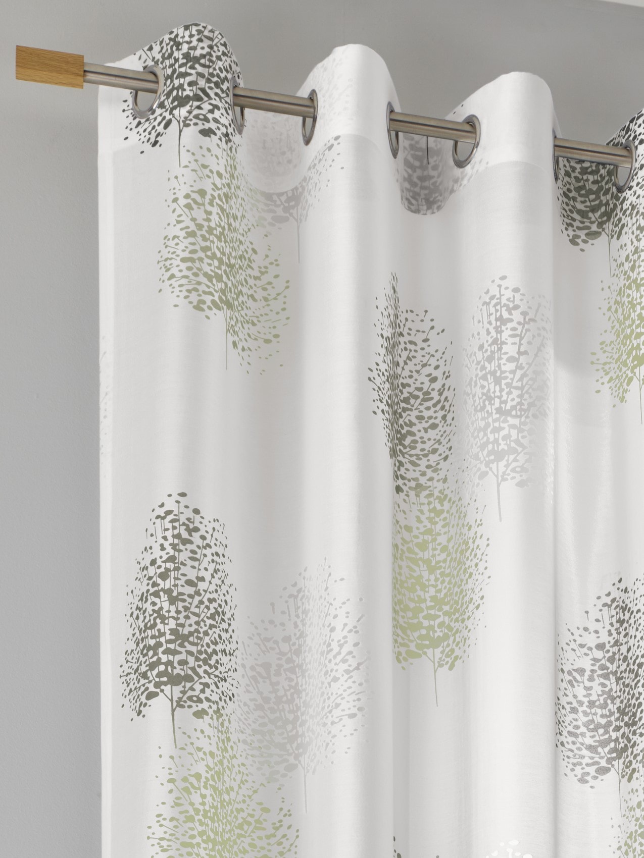Kutti Vorhang »Belinda«, (1 St.), Gardine, halbtransparent, Ausbrenner, bedruckt, Viskose-Polyester