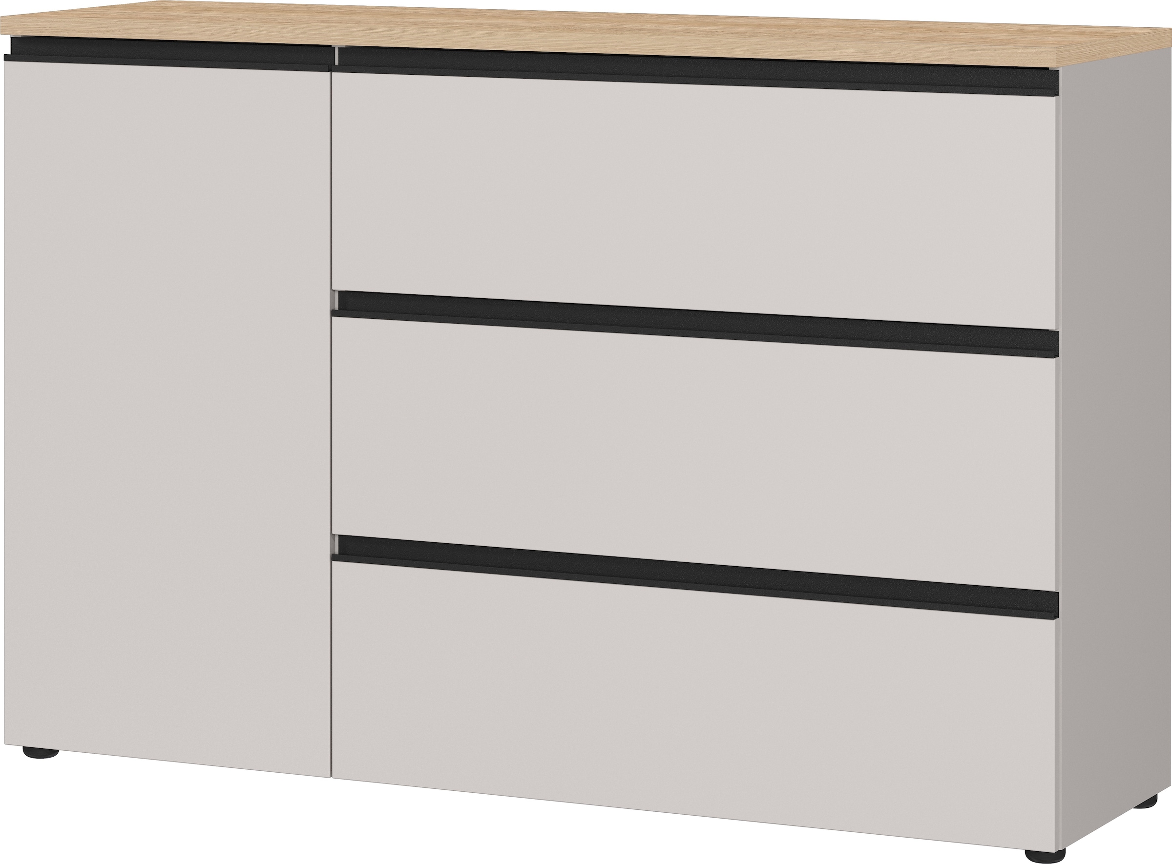 GERMANIA Sideboard "Cormano" Kommode mit einer Tür und drei Schubkästen