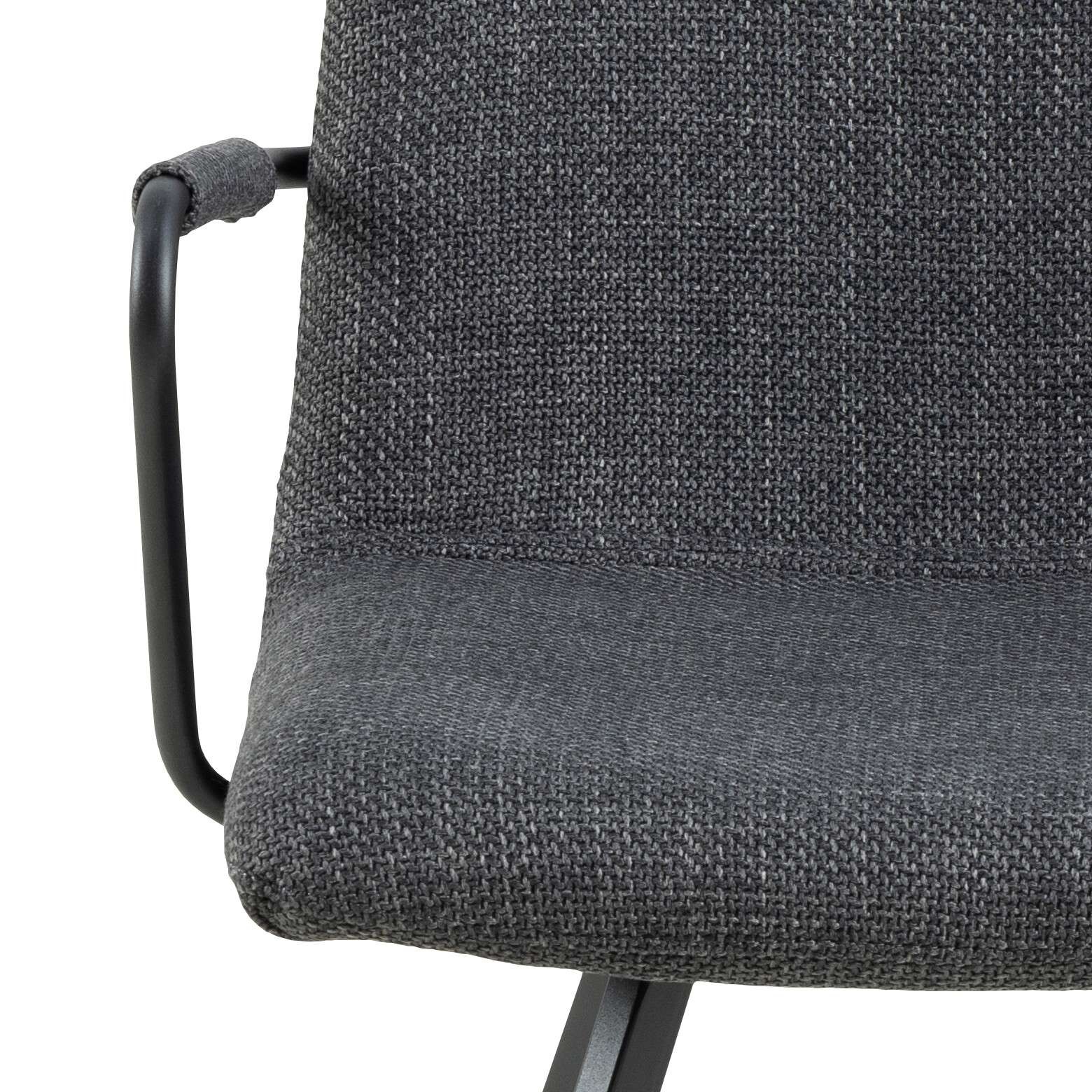 ACTONA GROUP Esszimmerstuhl »Selina Armlehnstuhl«, Luxus-Microfaser, gepolstert, Beine Stahl schwarz, 2er-Set