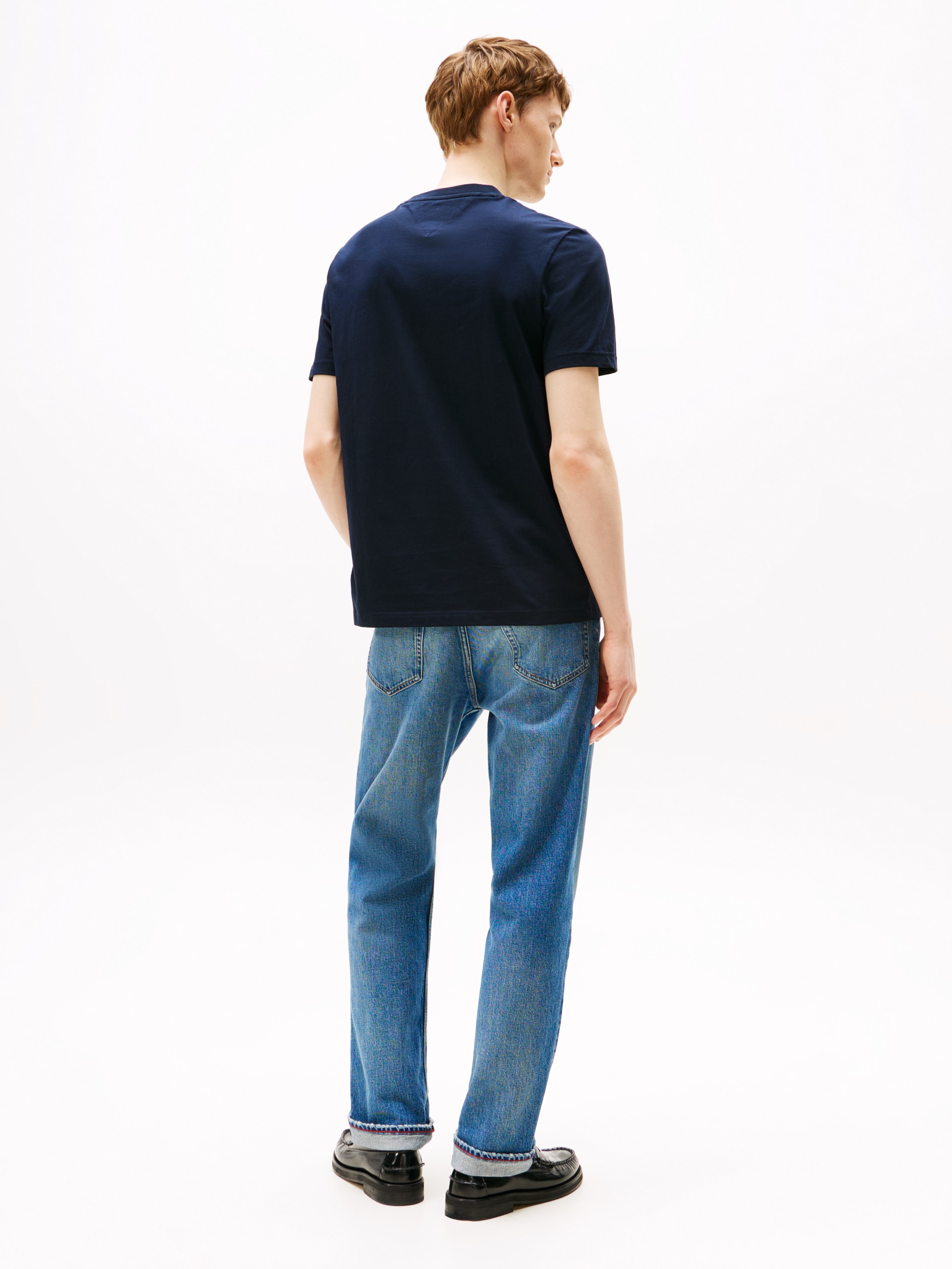 Tommy Hilfiger T-Shirt »LINEAR FLAG GRAPHIC«, Rundhals, regular fit, Jersey