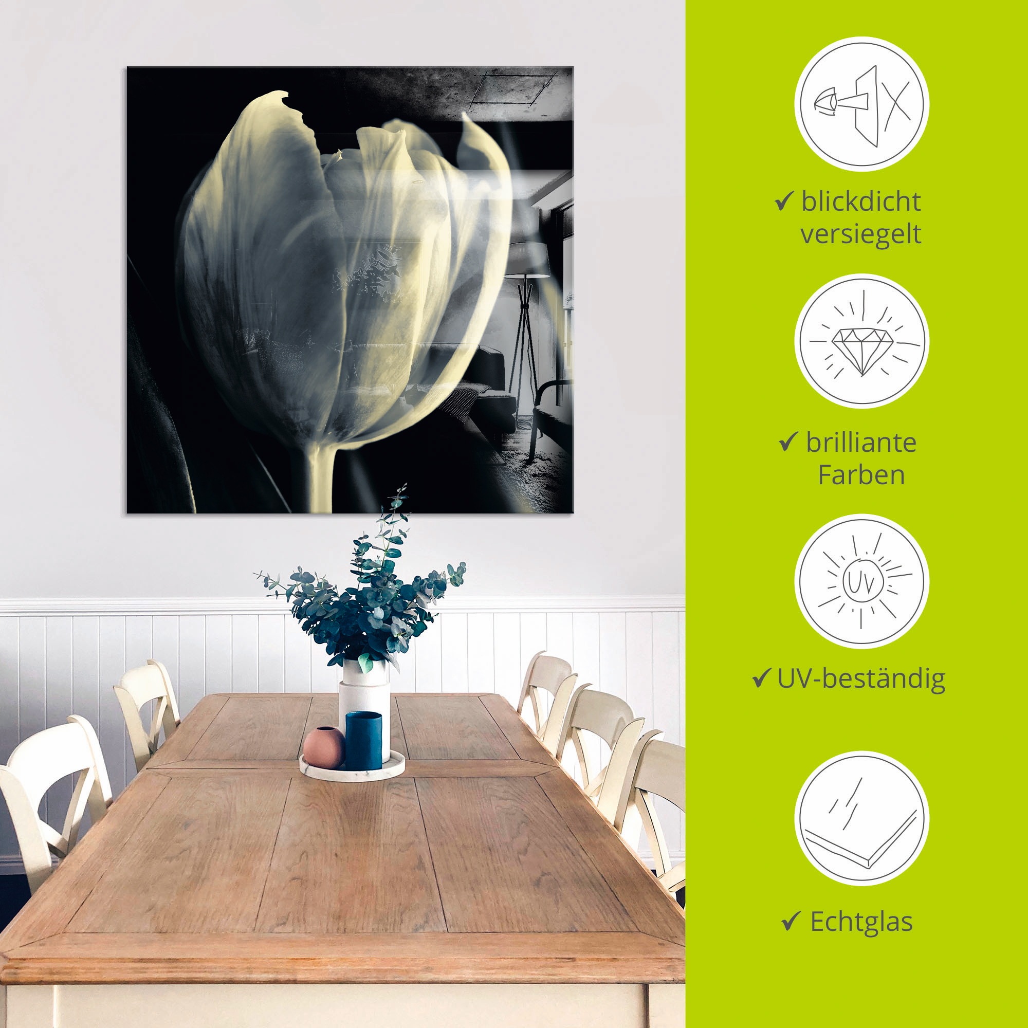 Artland Glasbild »Tulpe«, Blumen, (1 St.), in verschiedenen Größen